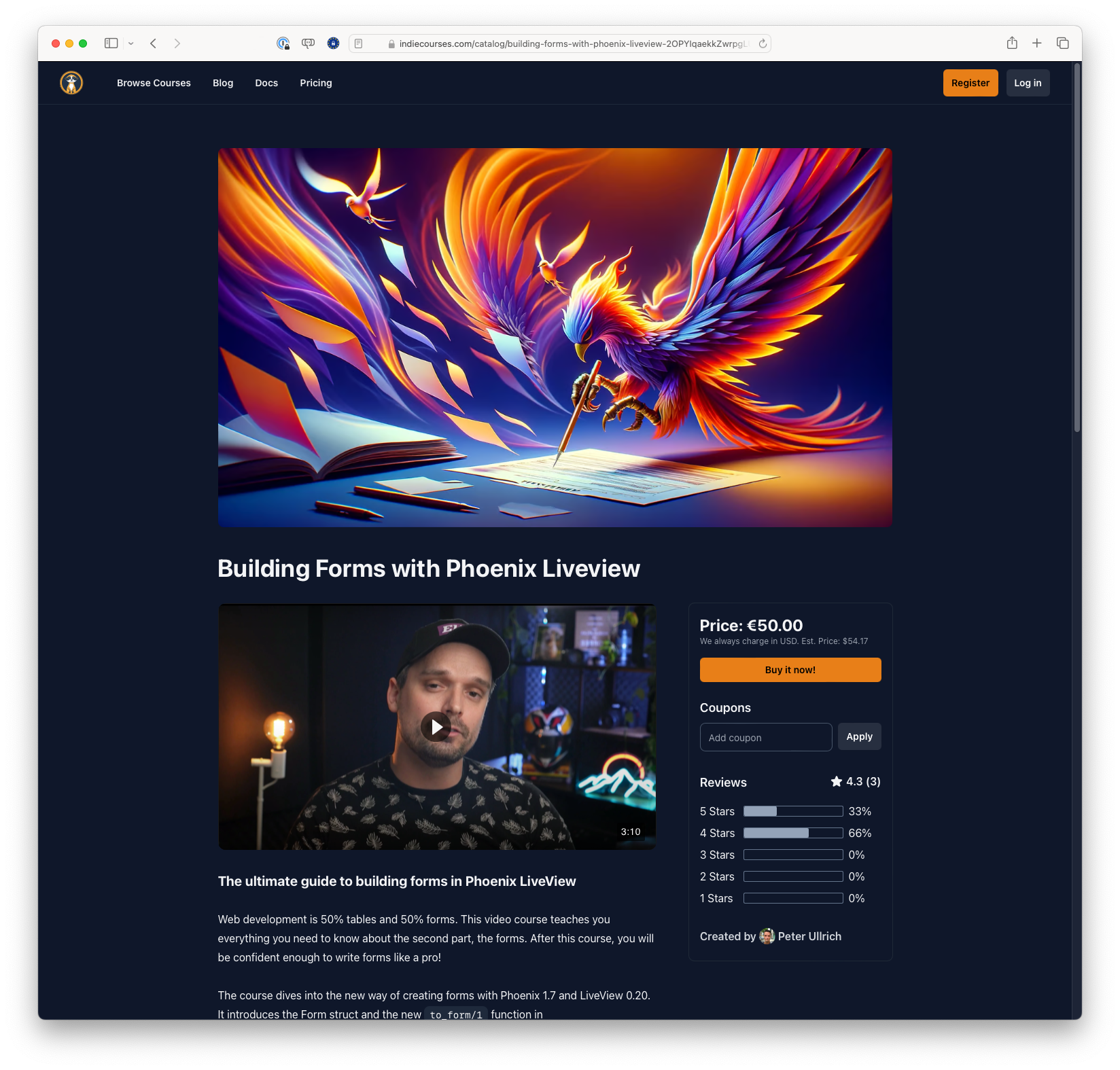 Building Forms with Phoenix LiveView (indiecourses.com)