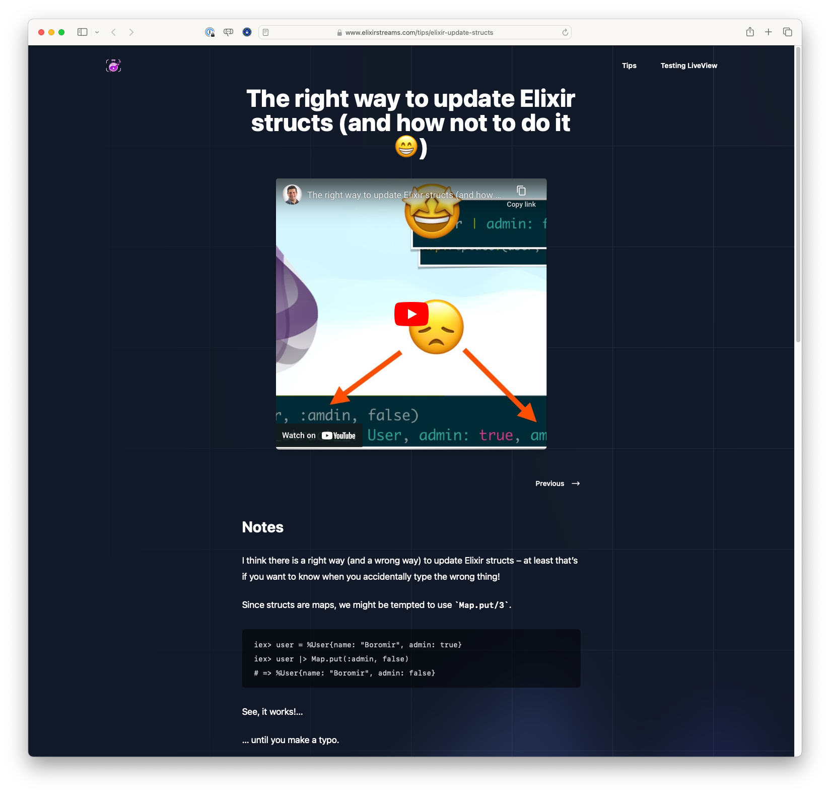 The right way to update Elixir structs (and how not to do it 😁)