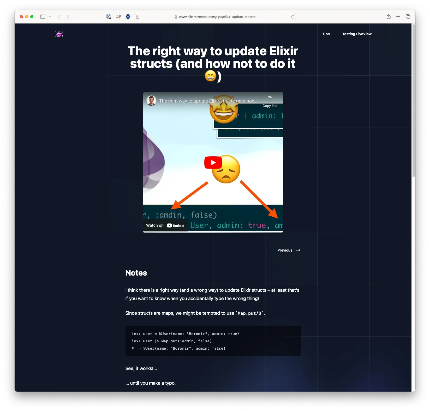 The right way to update Elixir structs (and how not to do it 😁)
