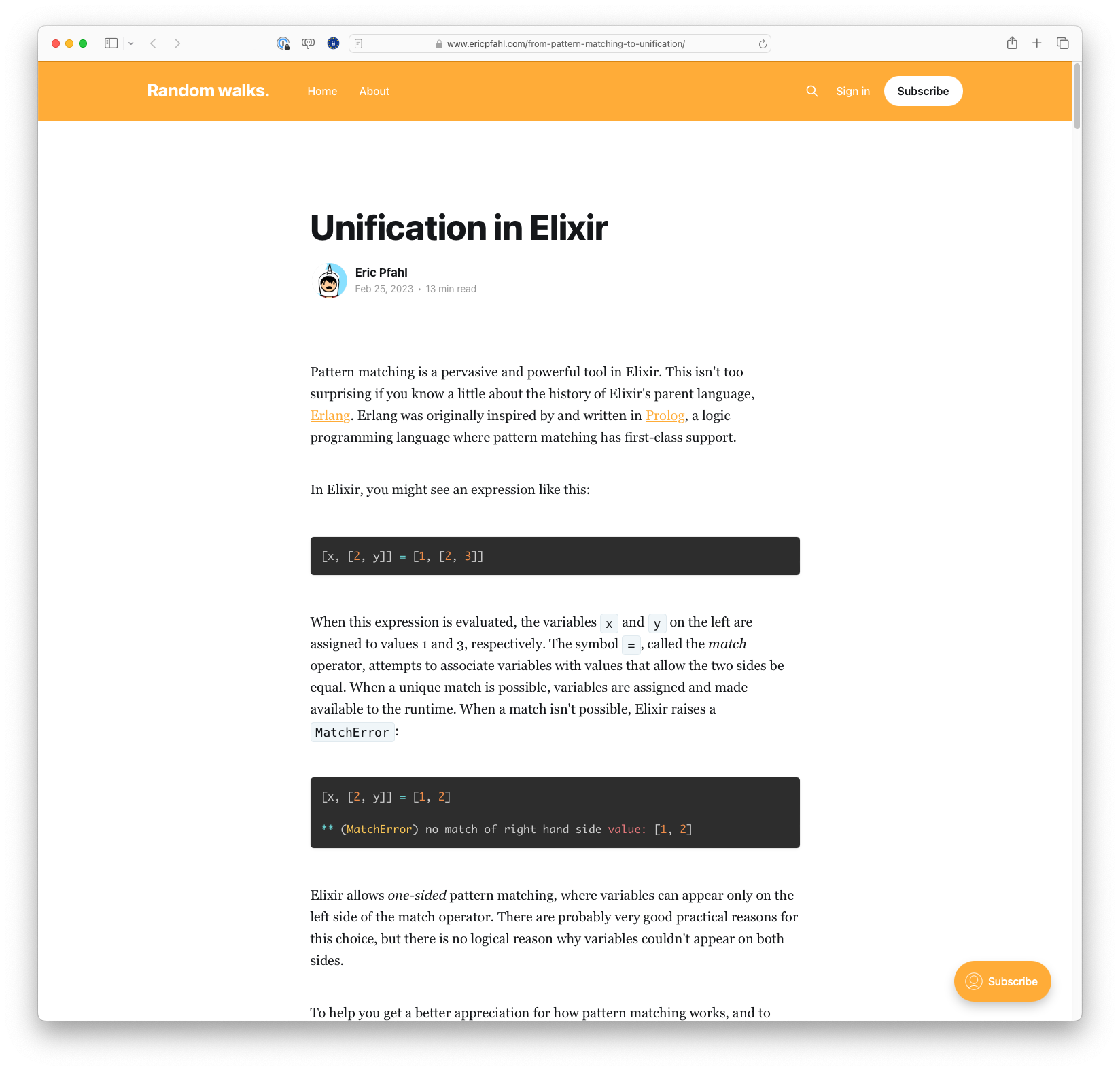 Unification in Elixir