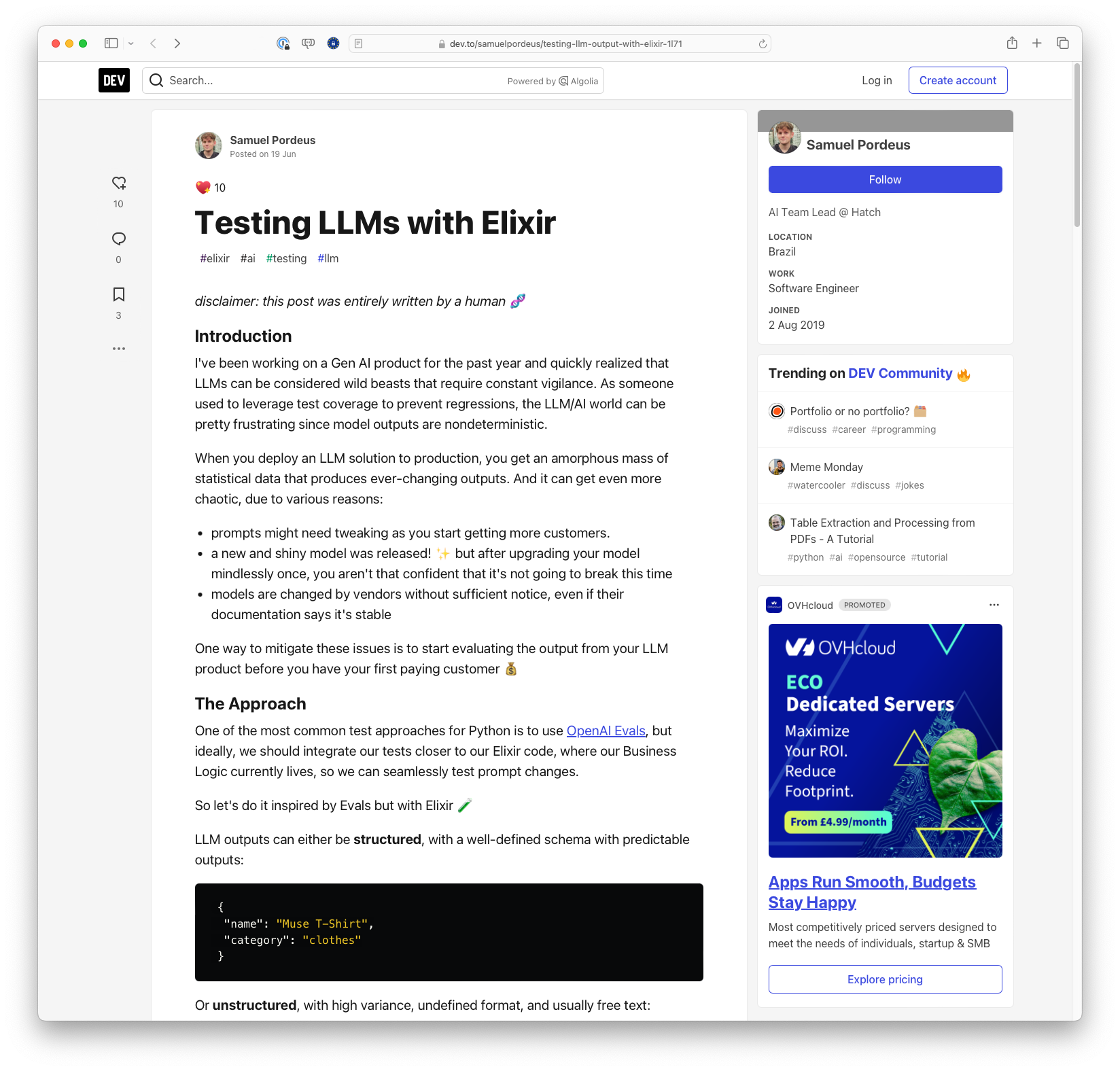 Testing LLMs with Elixir