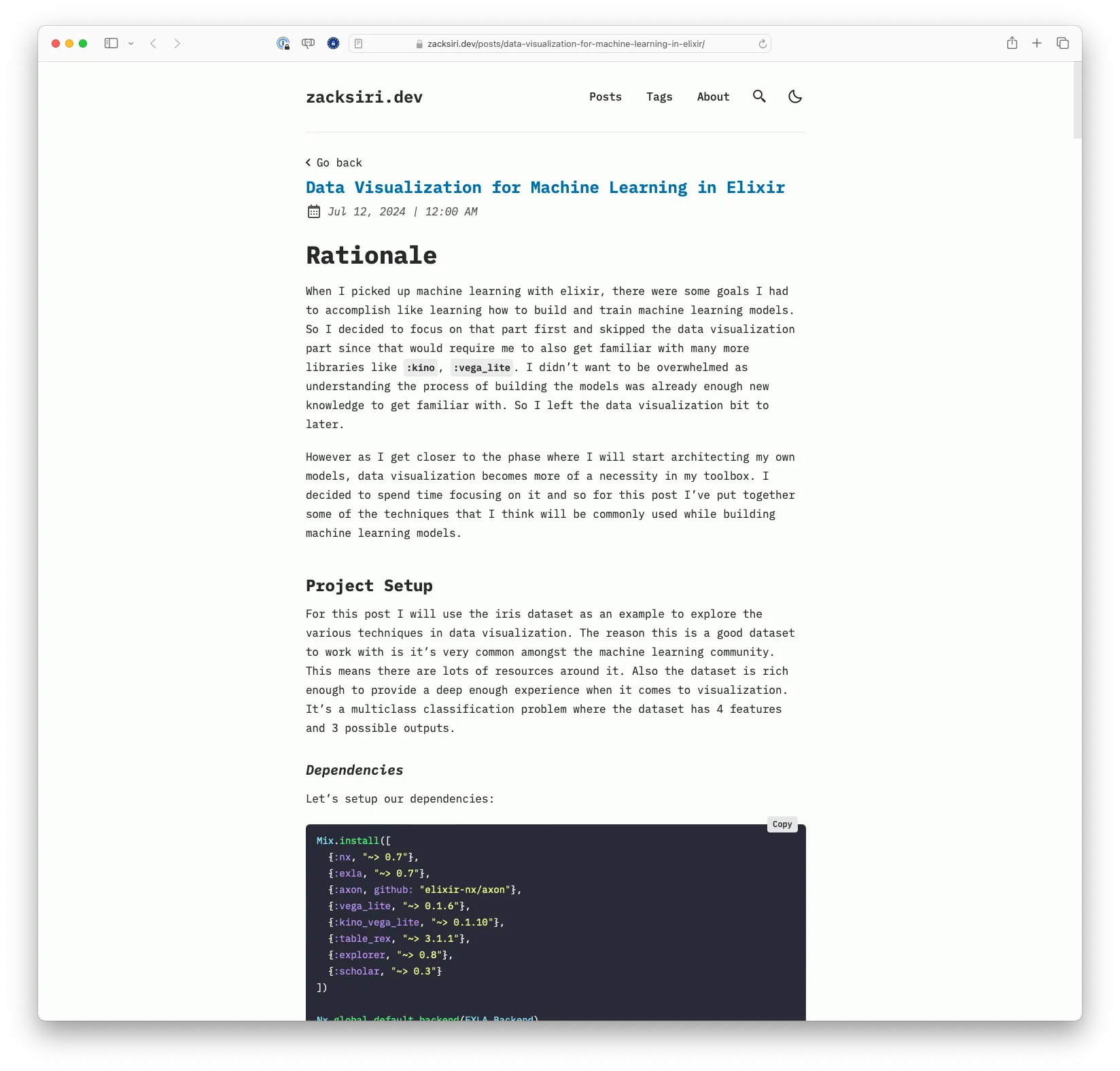 Data Visualization for Machine Learning in Elixir
