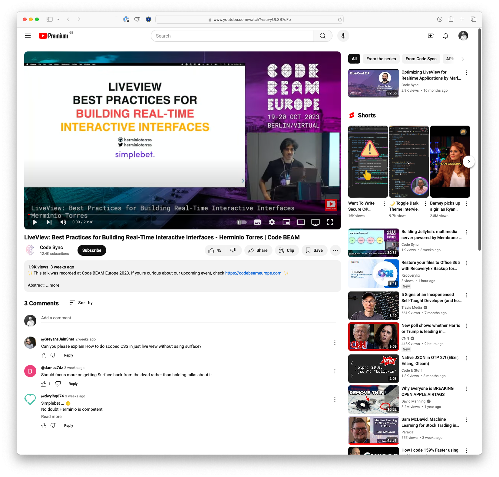 LiveView: Best Practices for Building Real-Time Interactive Interfaces - Herminio Torres | Code BEAM