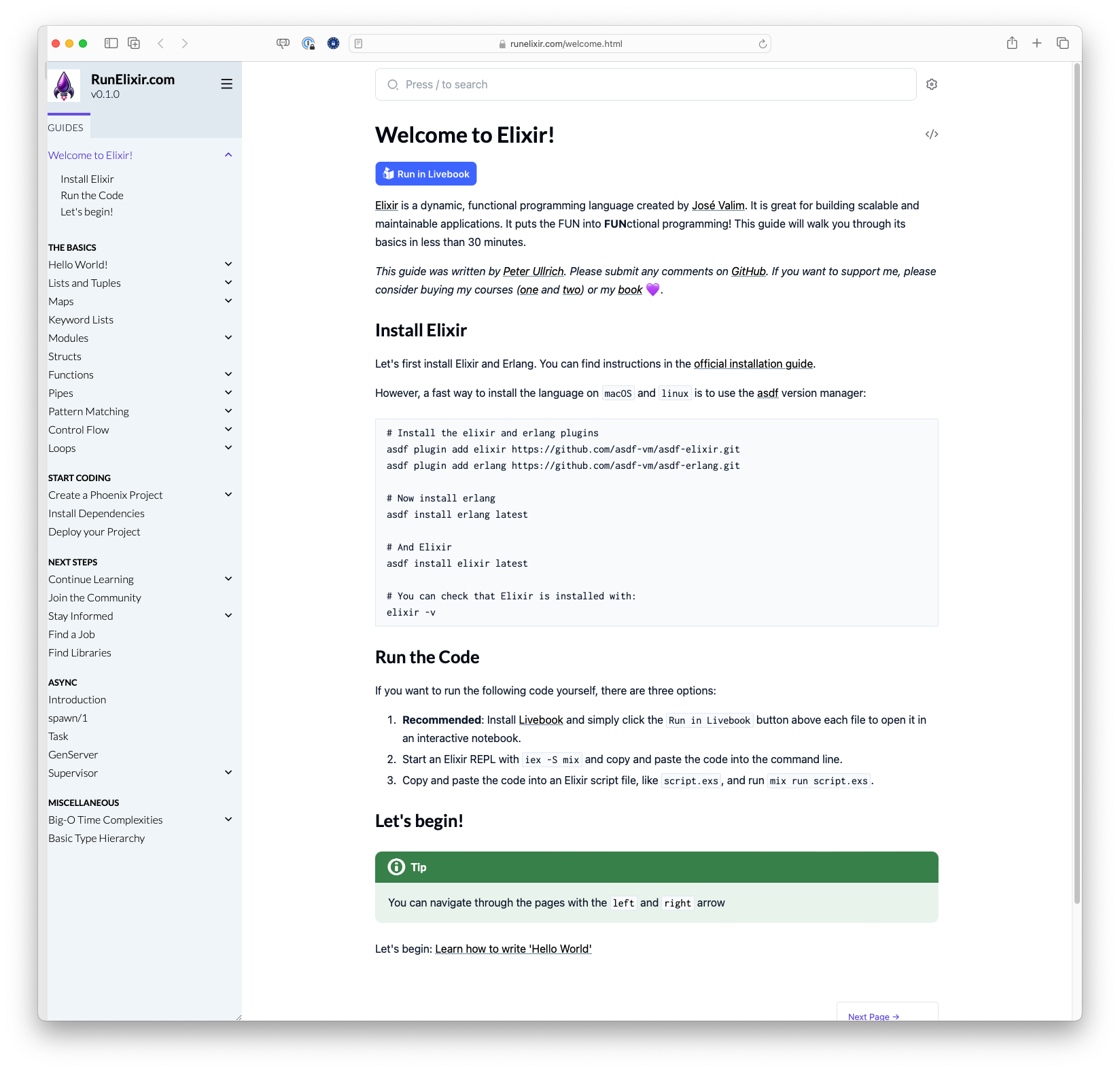 Welcome to RunElixir.com