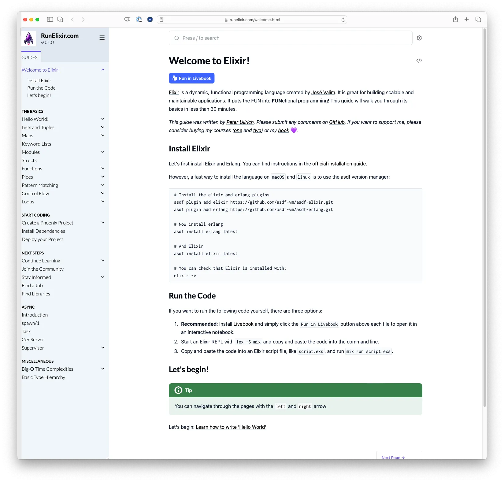 Welcome to RunElixir.com