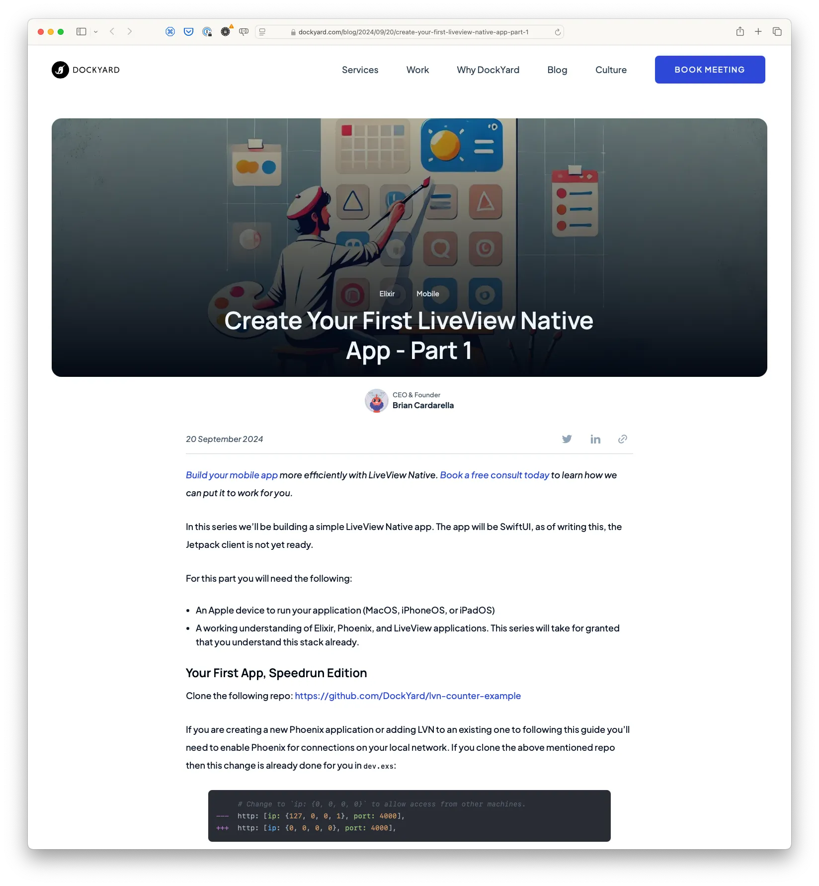 Create Your First LiveView Native App - Part 1