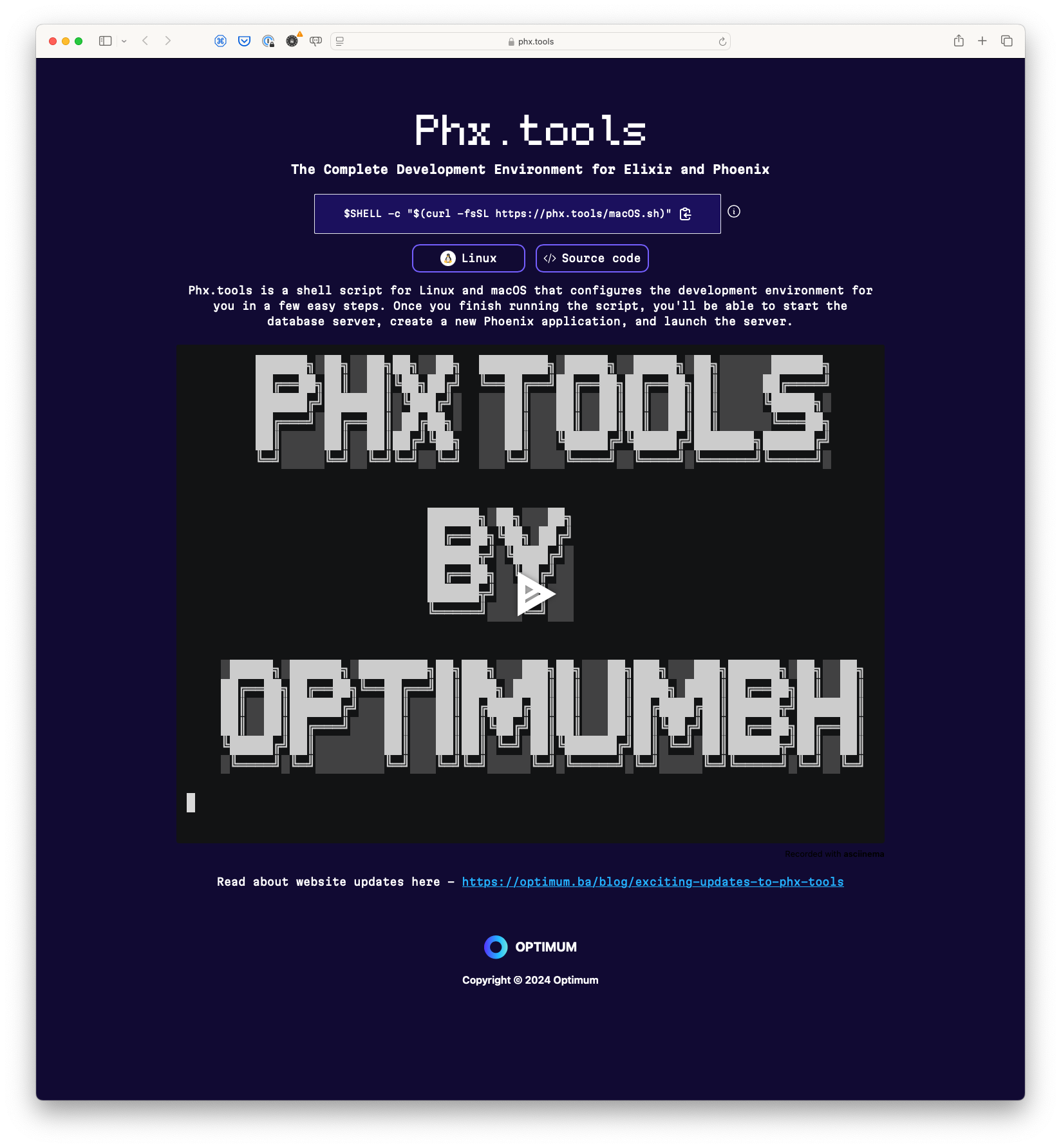 Phx.tools: An Elixir and Phoenix Development Environment