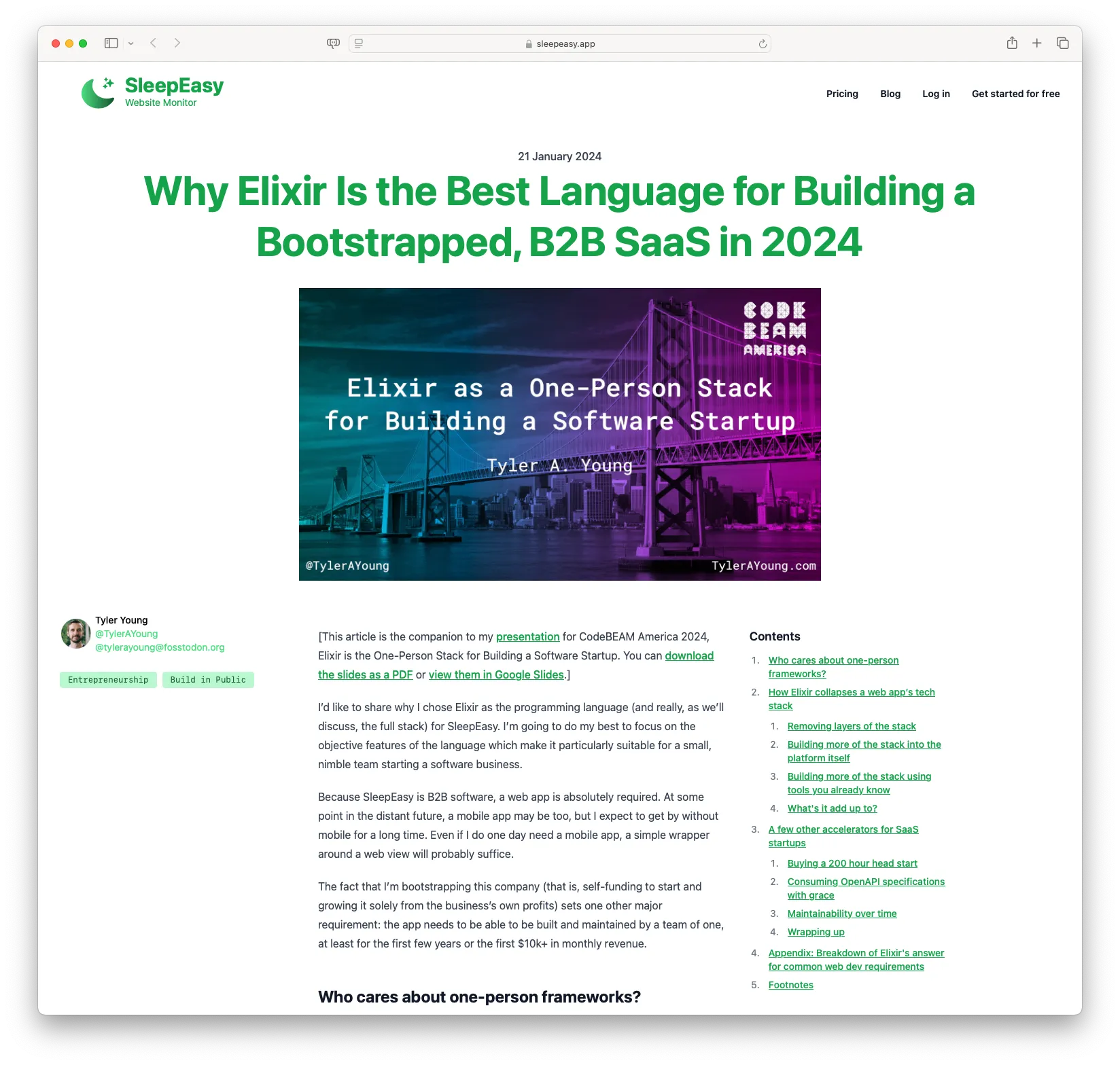Why Elixir Is the Best Language for Building a Bootstrapped, B2B SaaS in 2024