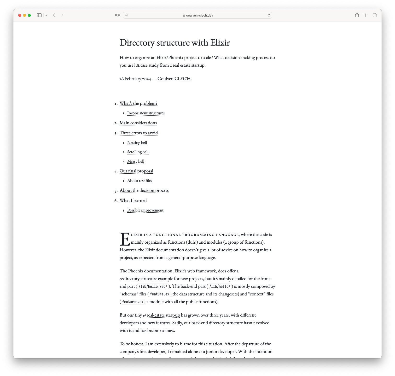 Directory structure with Elixir