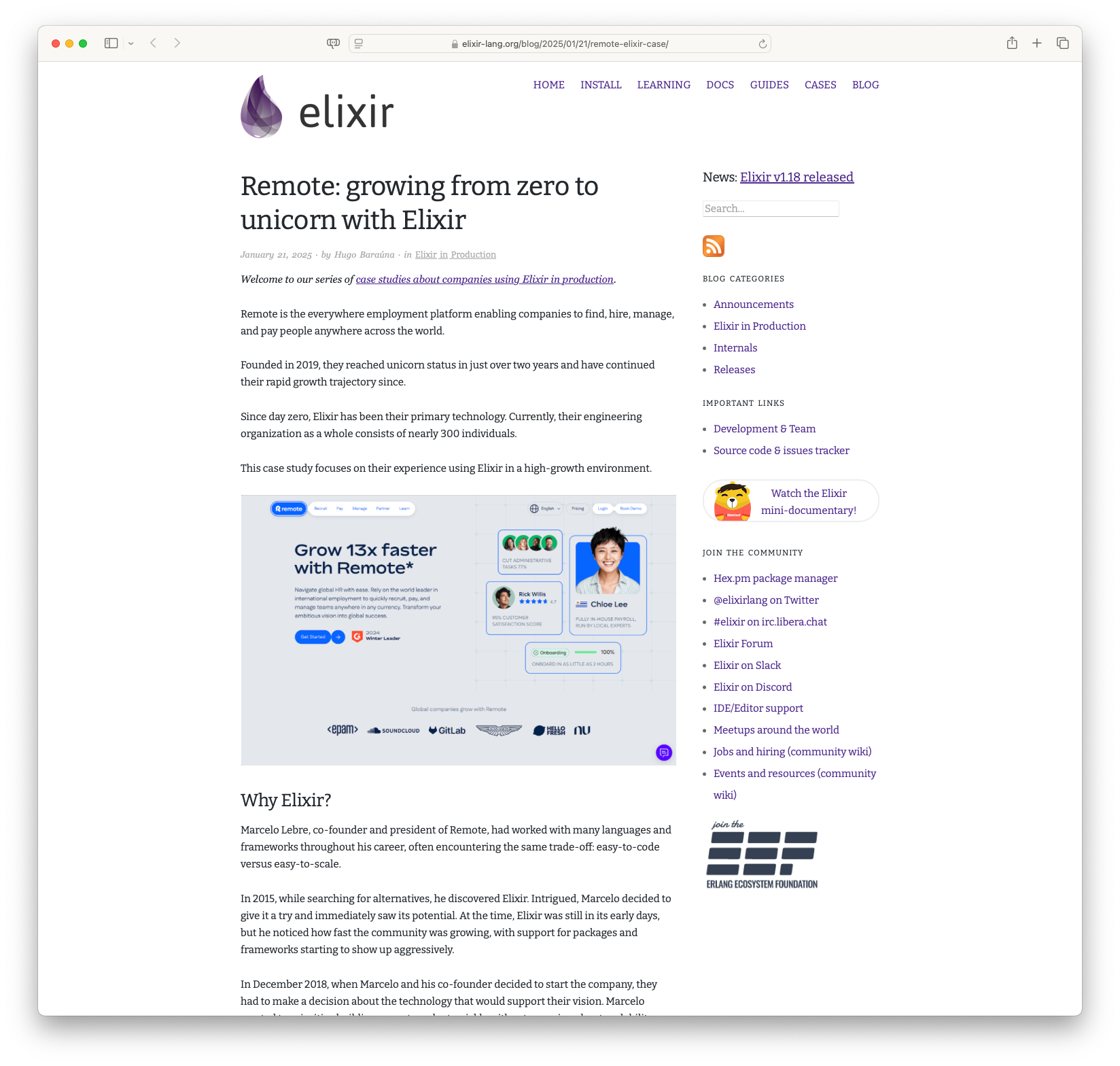 Remote: Growing from Zero to Unicorn with Elixir