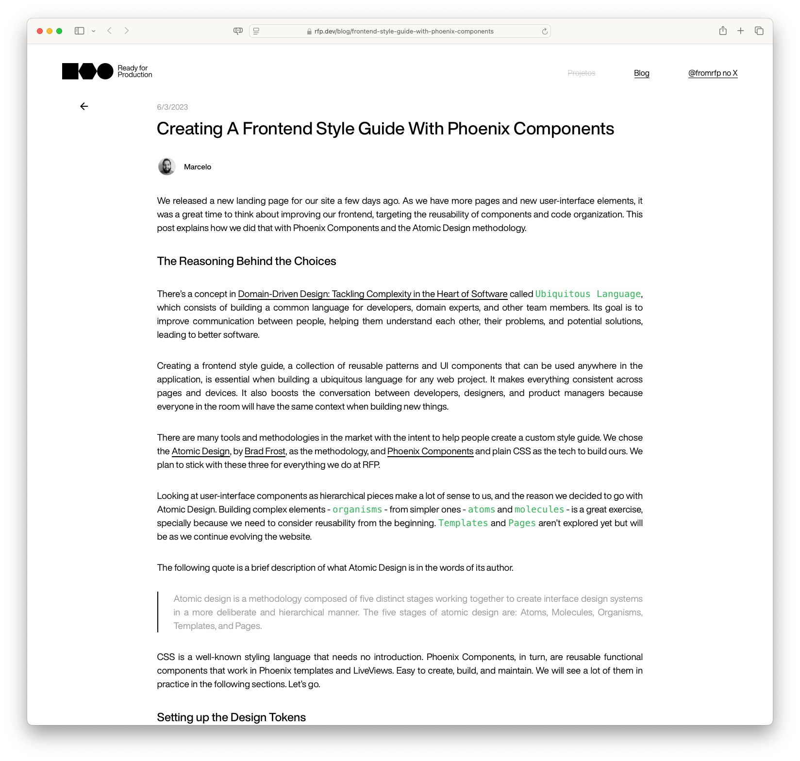 Creating a Frontend Style Guide with Phoenix Components