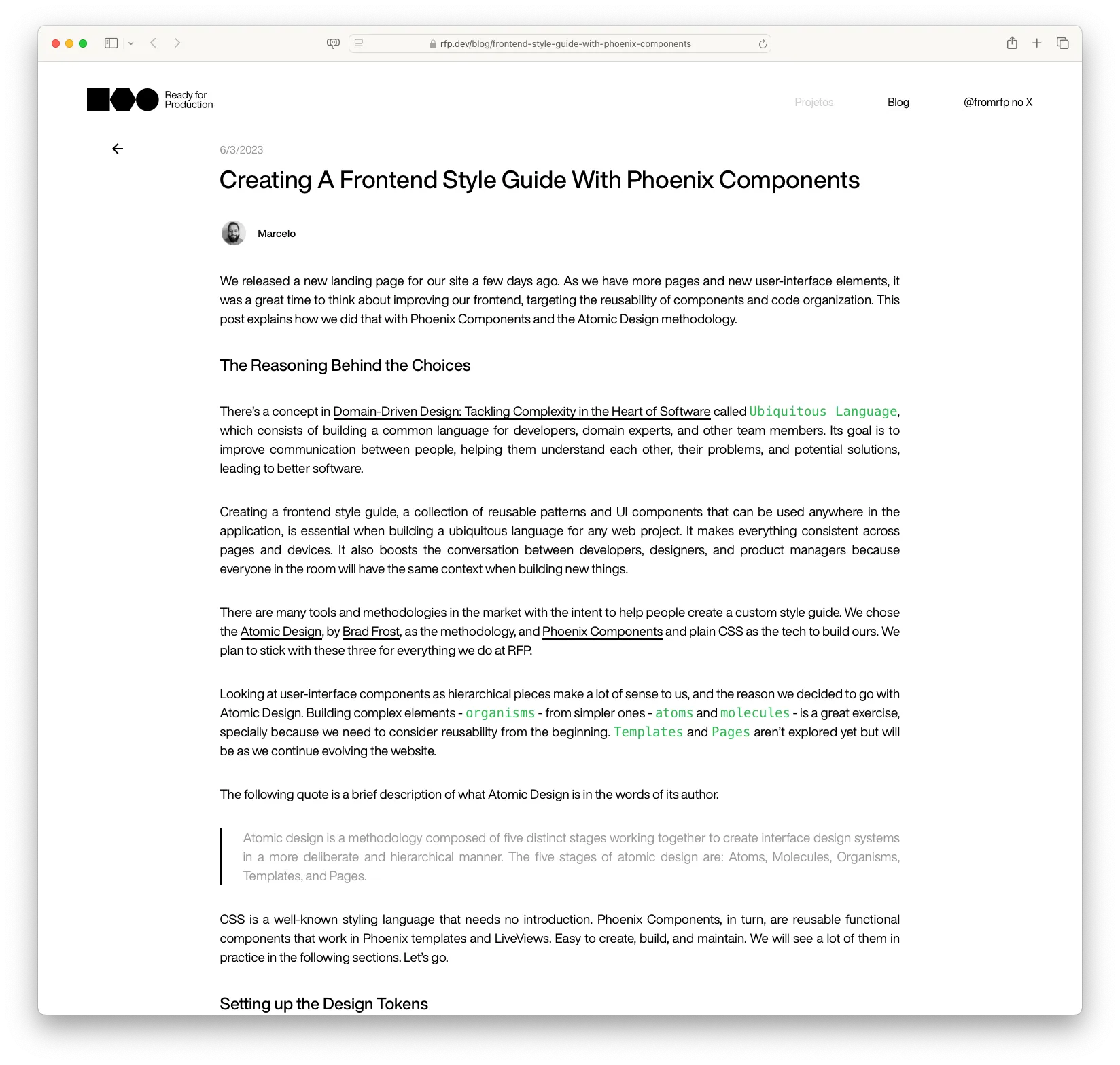 Creating a Frontend Style Guide with Phoenix Components
