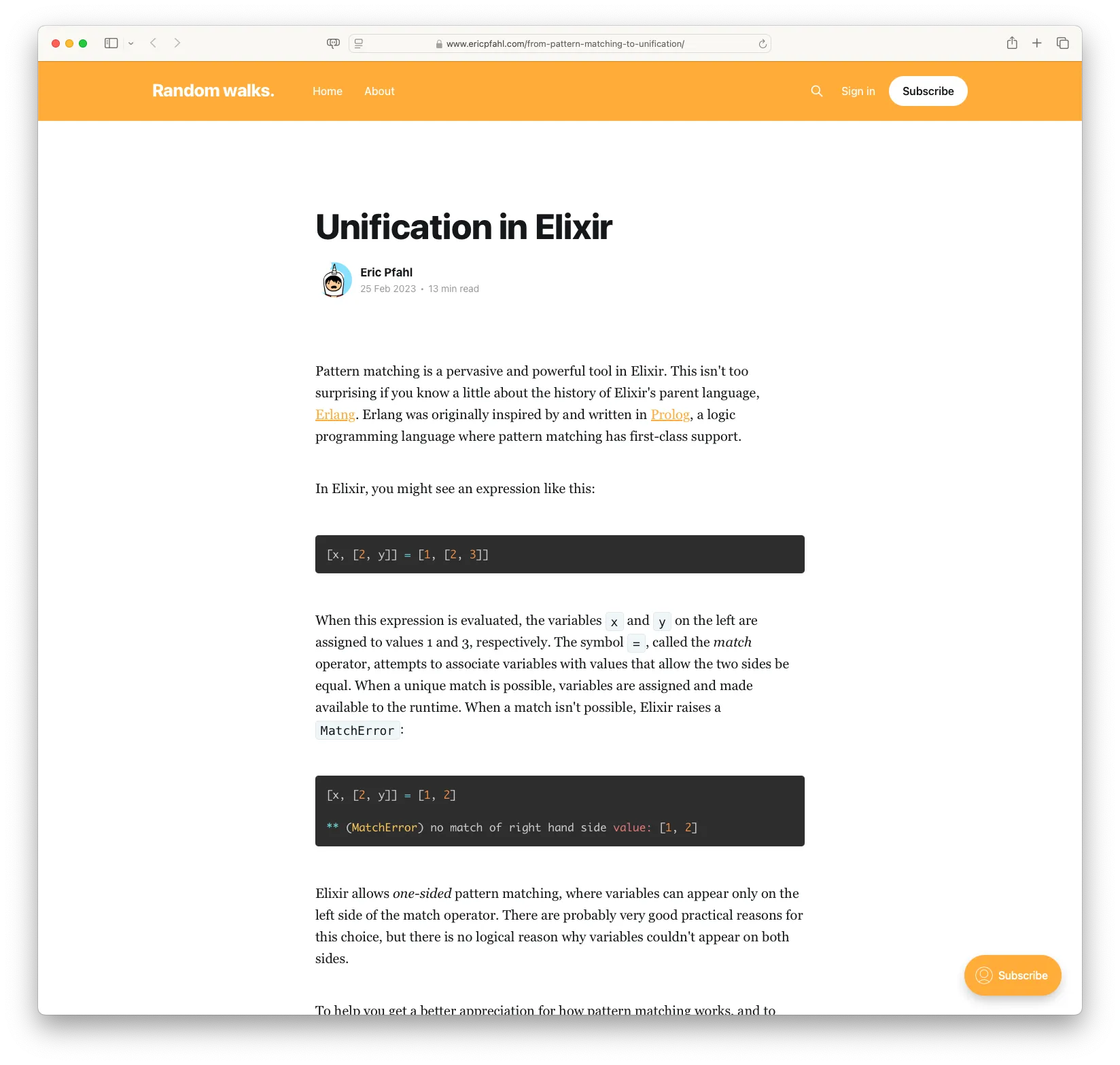 Unification in Elixir