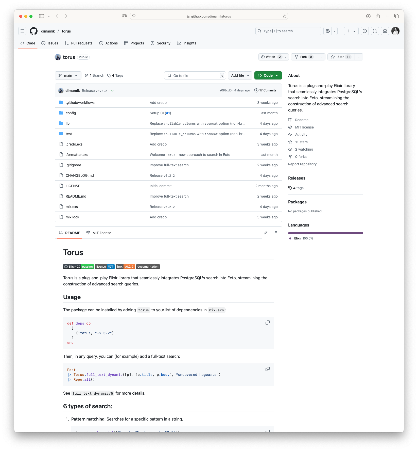 Torus: Integrating PostgreSQL with Elixir