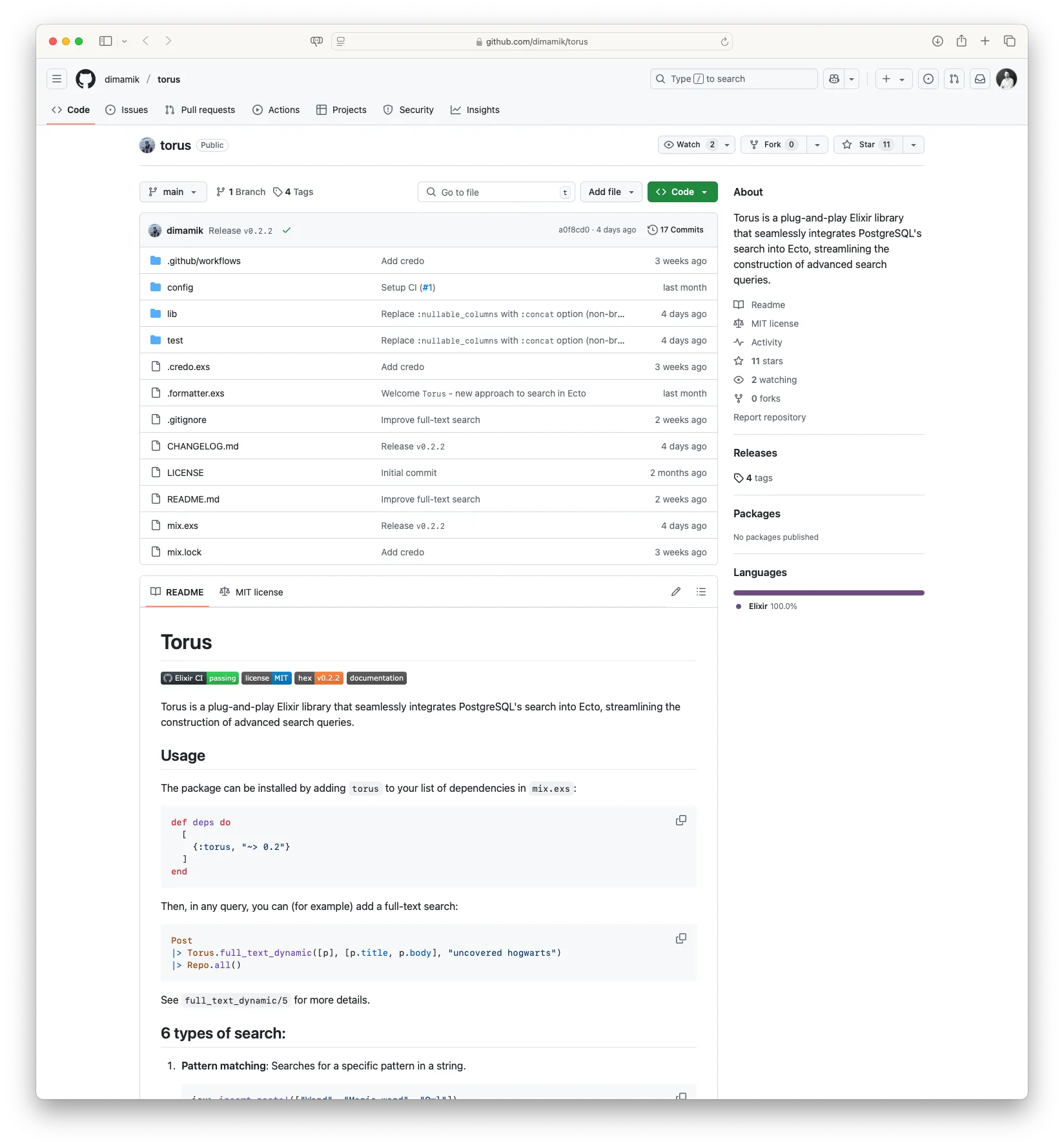 Torus: Integrating PostgreSQL with Elixir