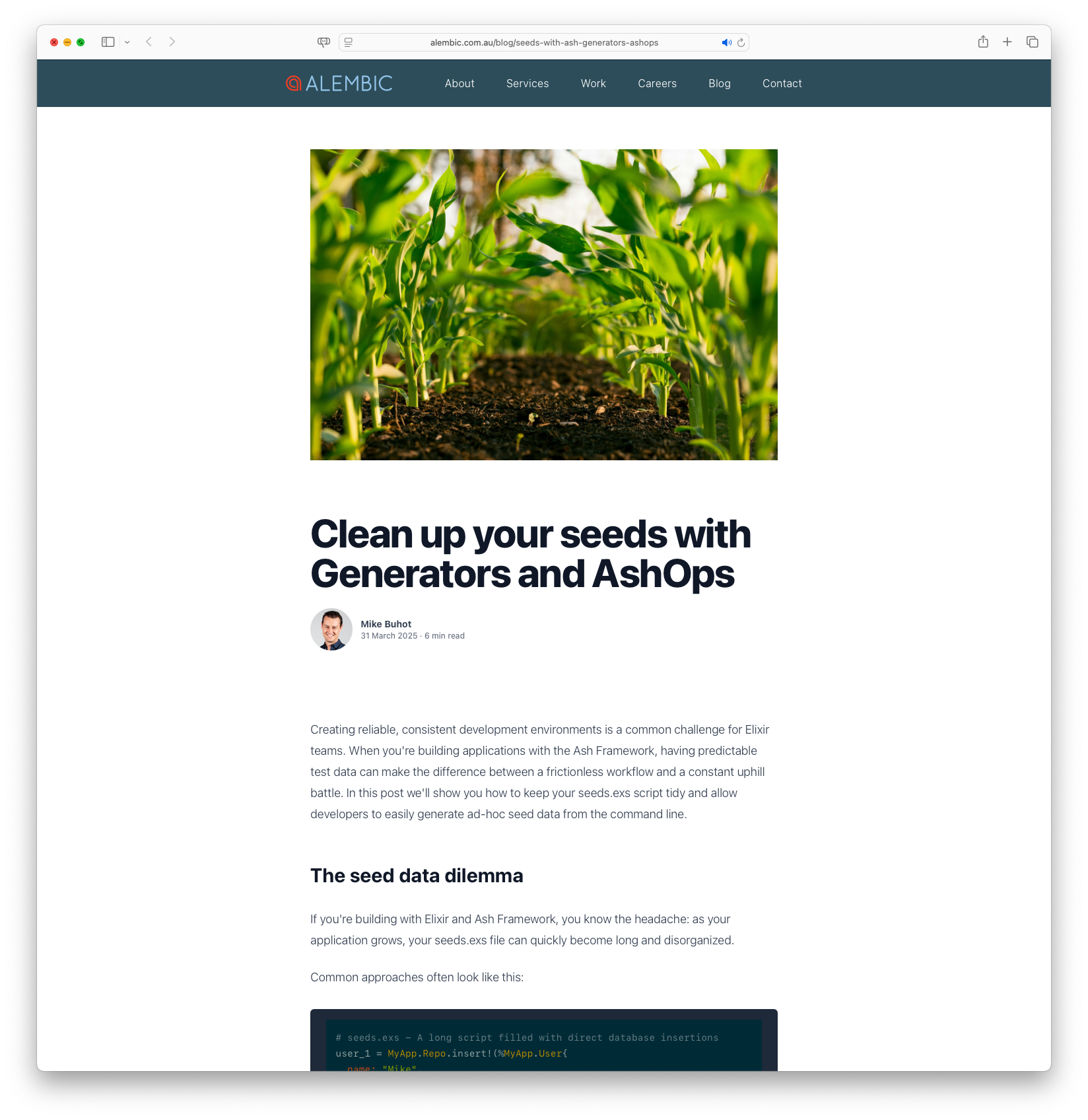 Clean up your seeds with Generators and AshOps