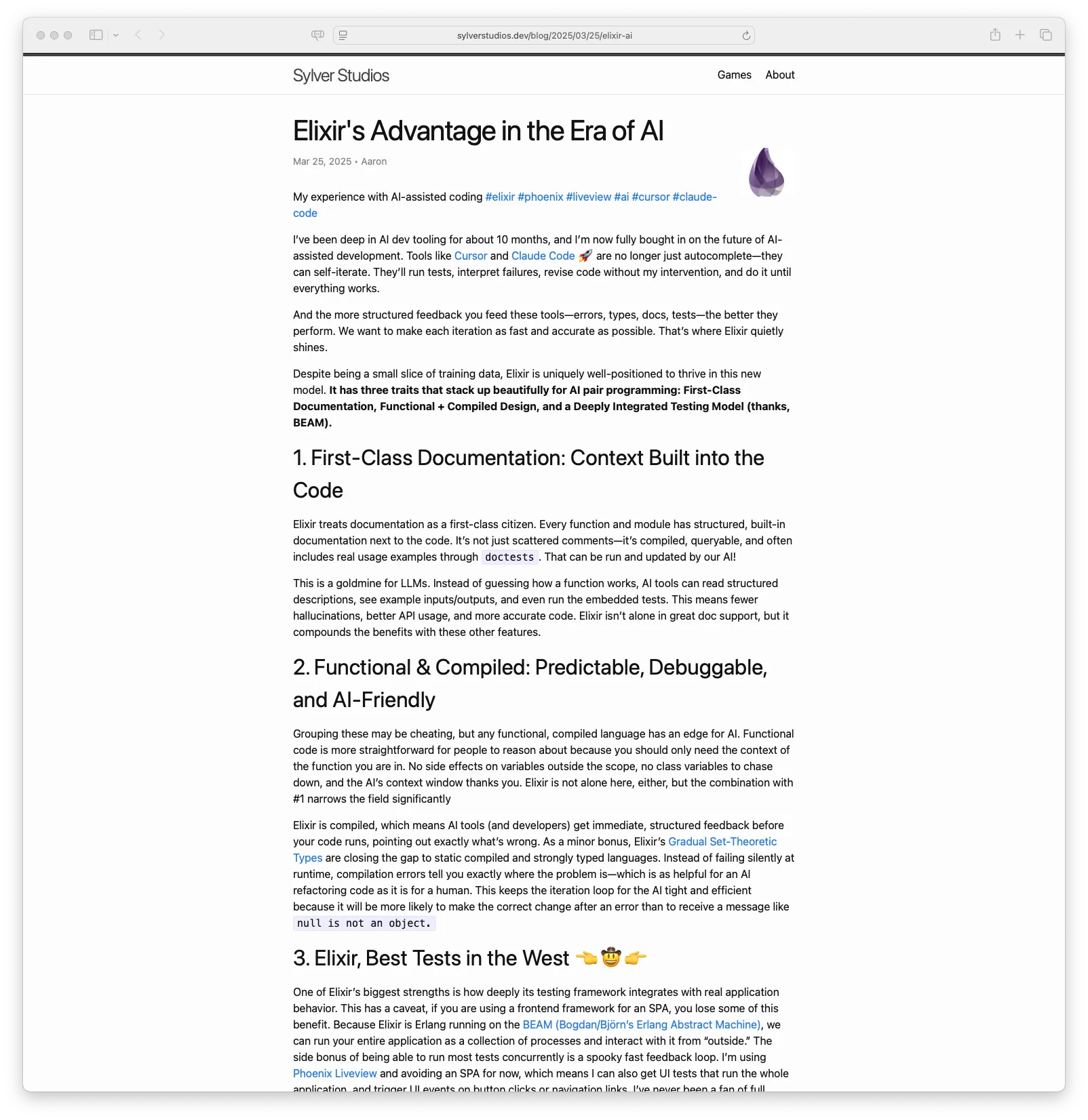 Elixir's Advantage in the Era of AI