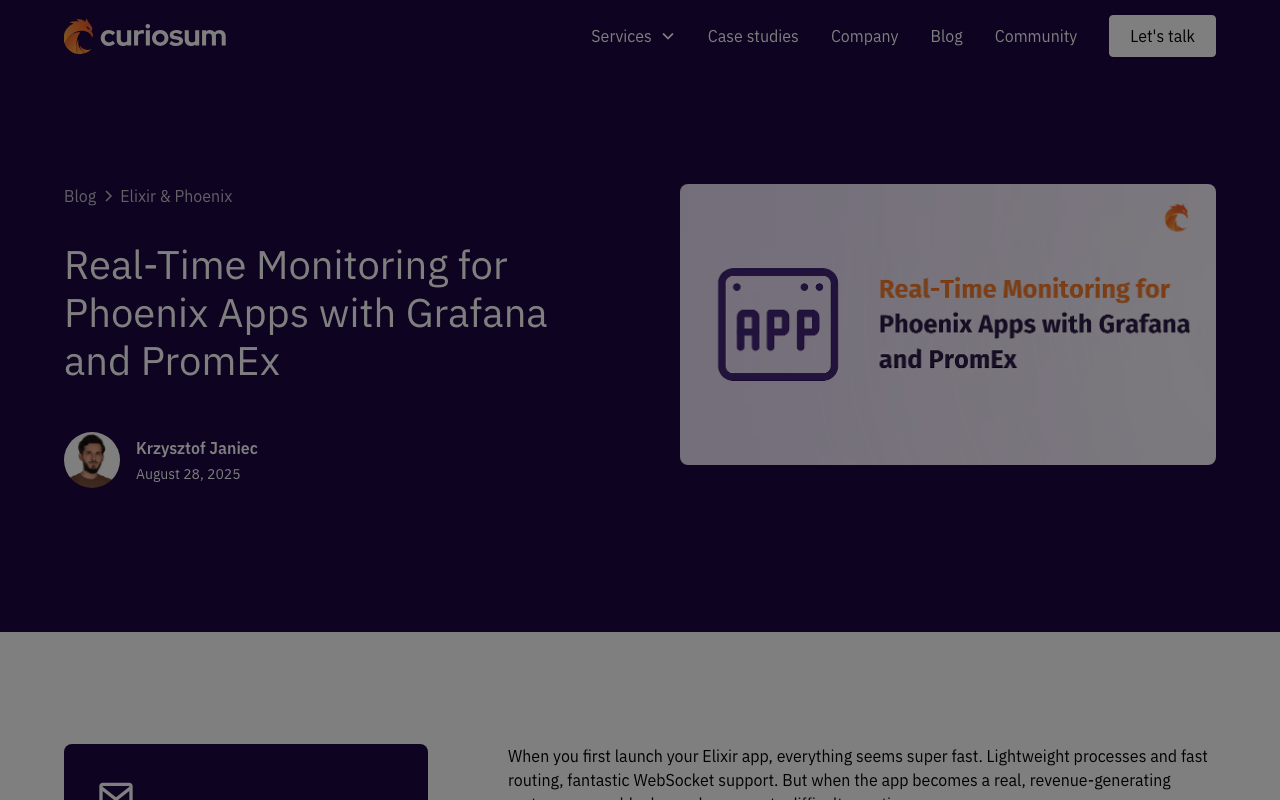 Phoenix App Monitoring: Grafana and PromEx Real-Time Setup