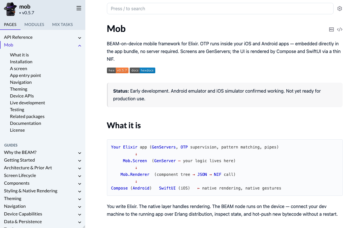 Mob — mob v0.5.6