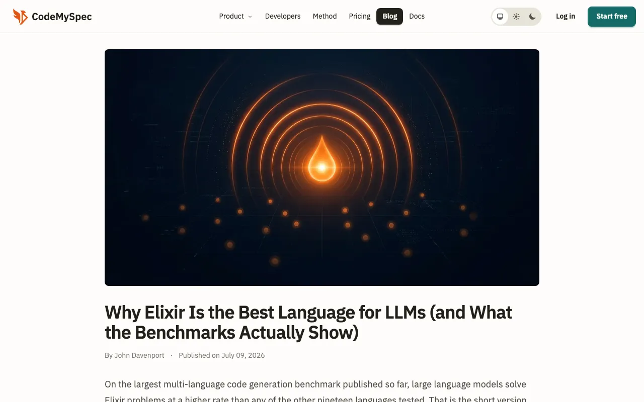 Why Elixir Is the Best Language for LLMs