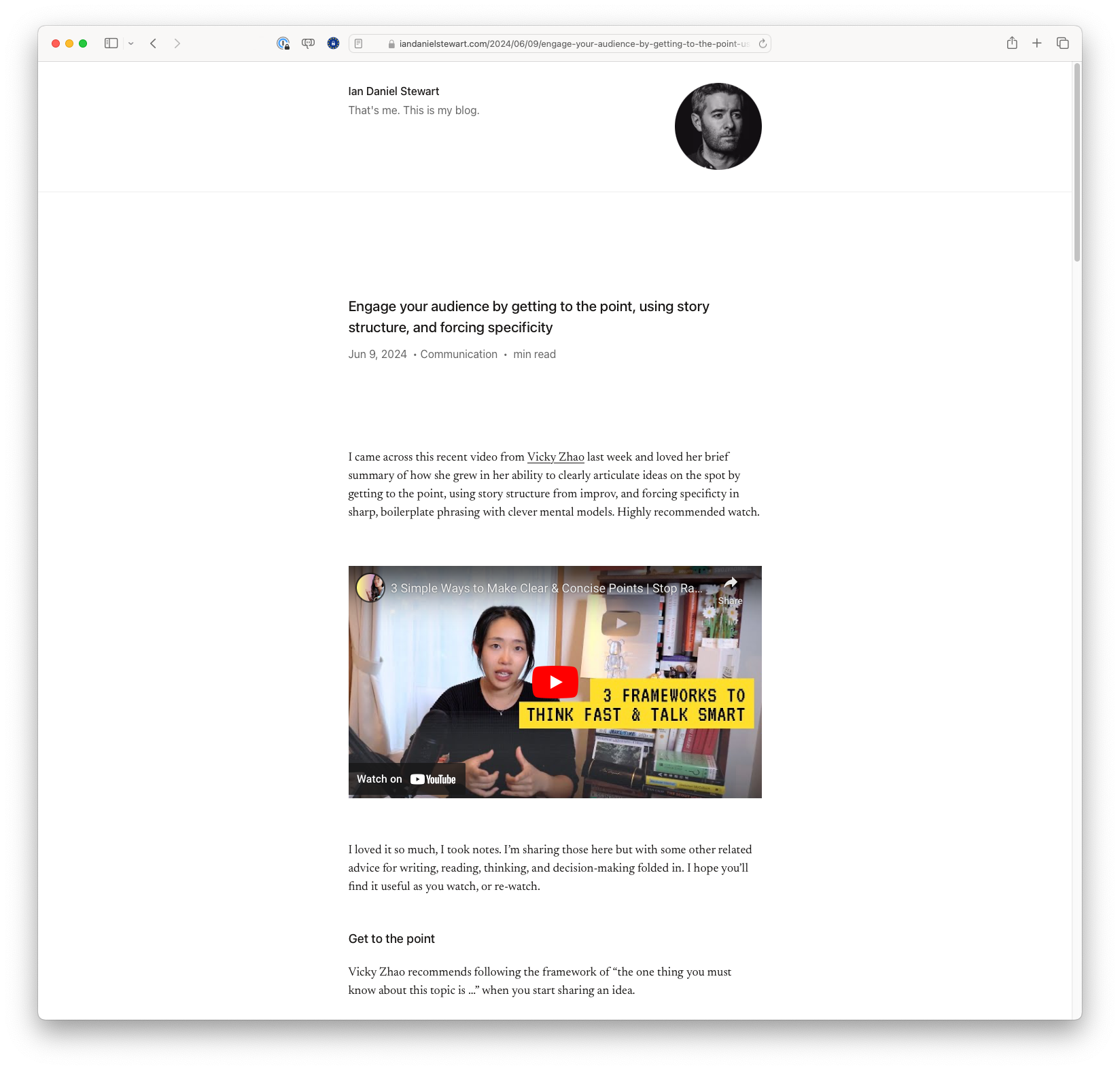 Engage your audience by getting to the point, using story structure, and forcing specificity