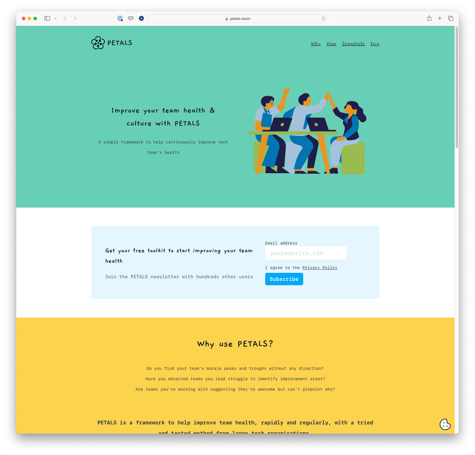 Improve Team Health with PETALS