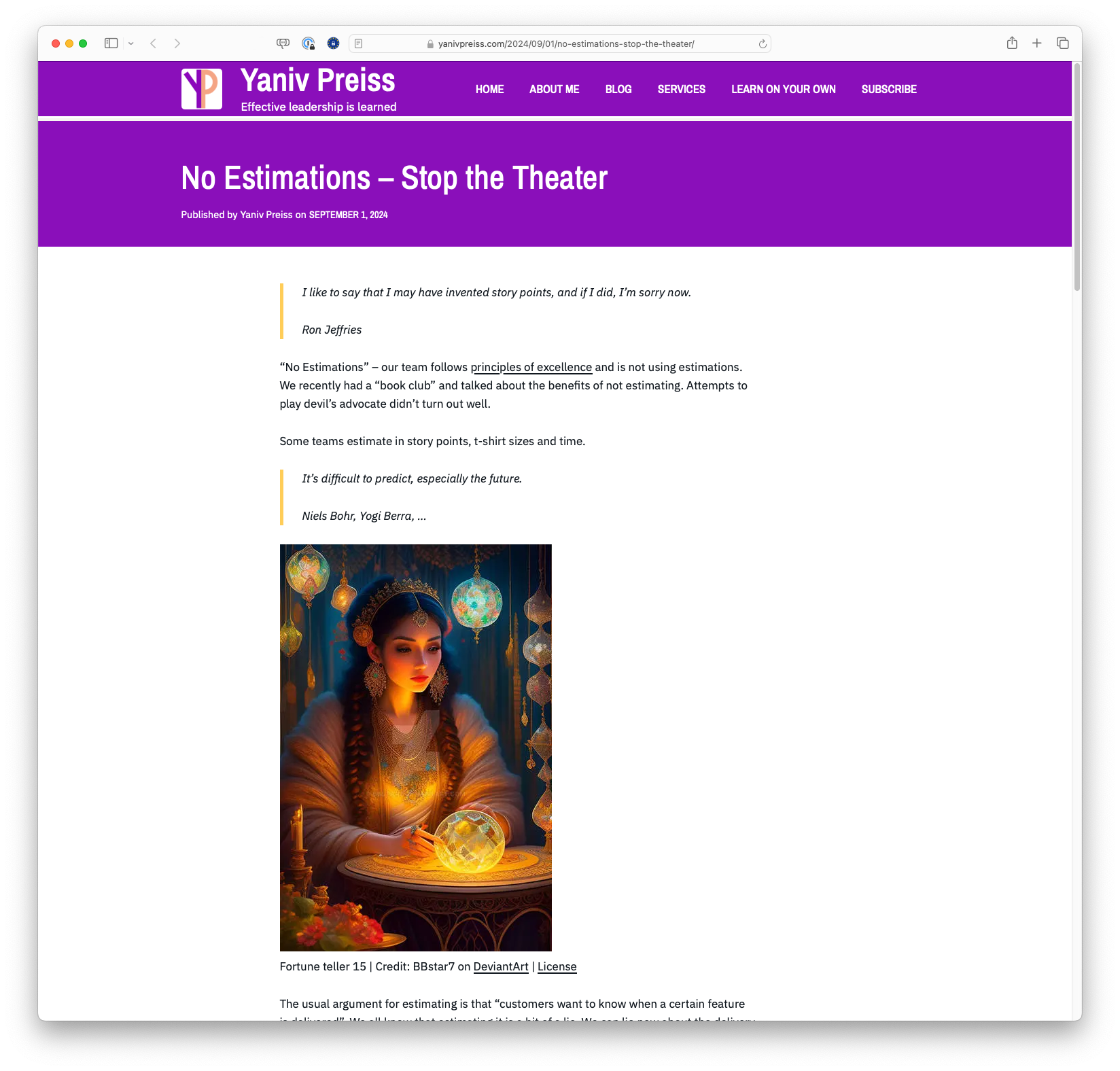 No Estimations – Stop the Theater