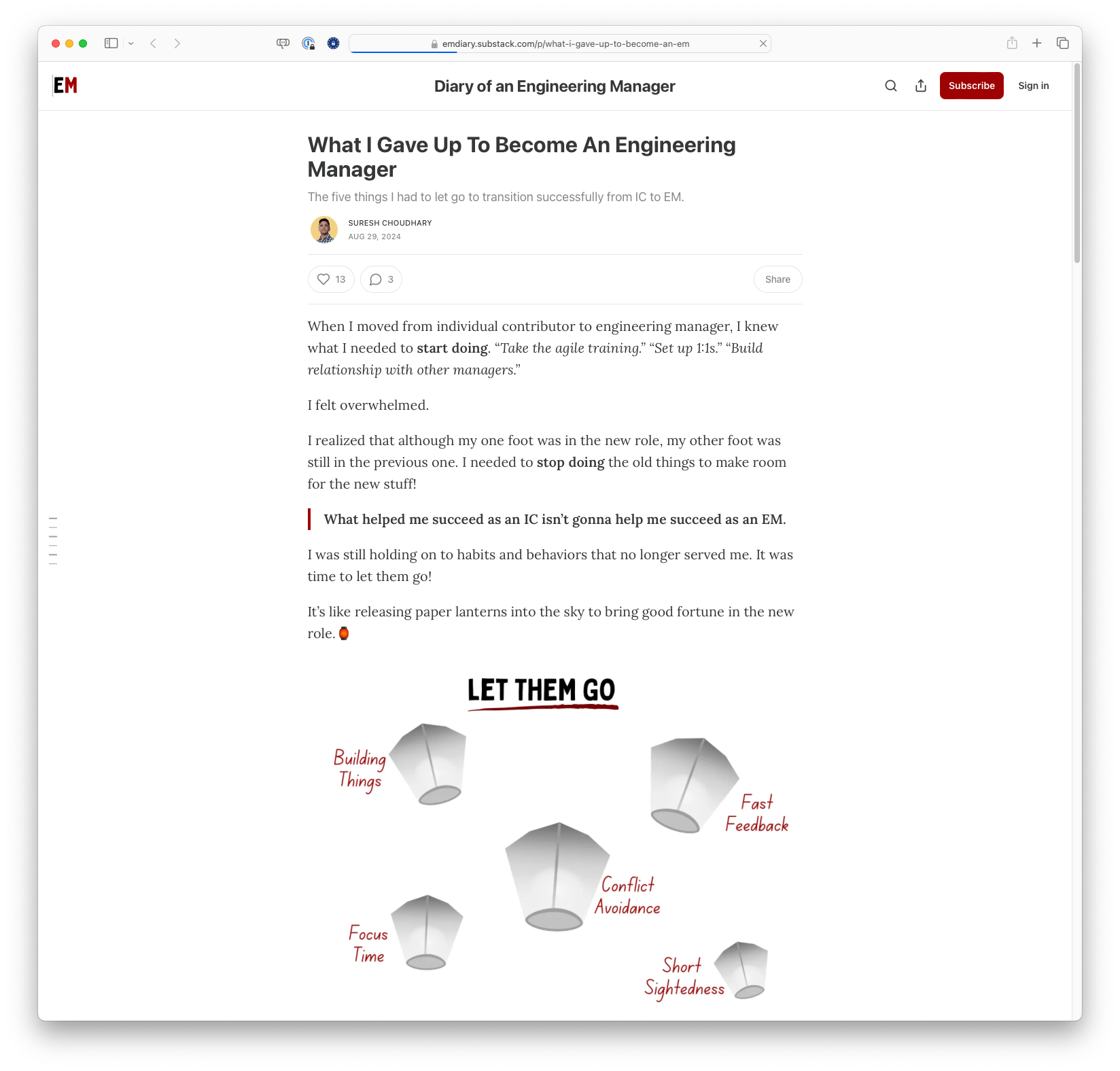What I Gave Up To Become An Engineering Manager