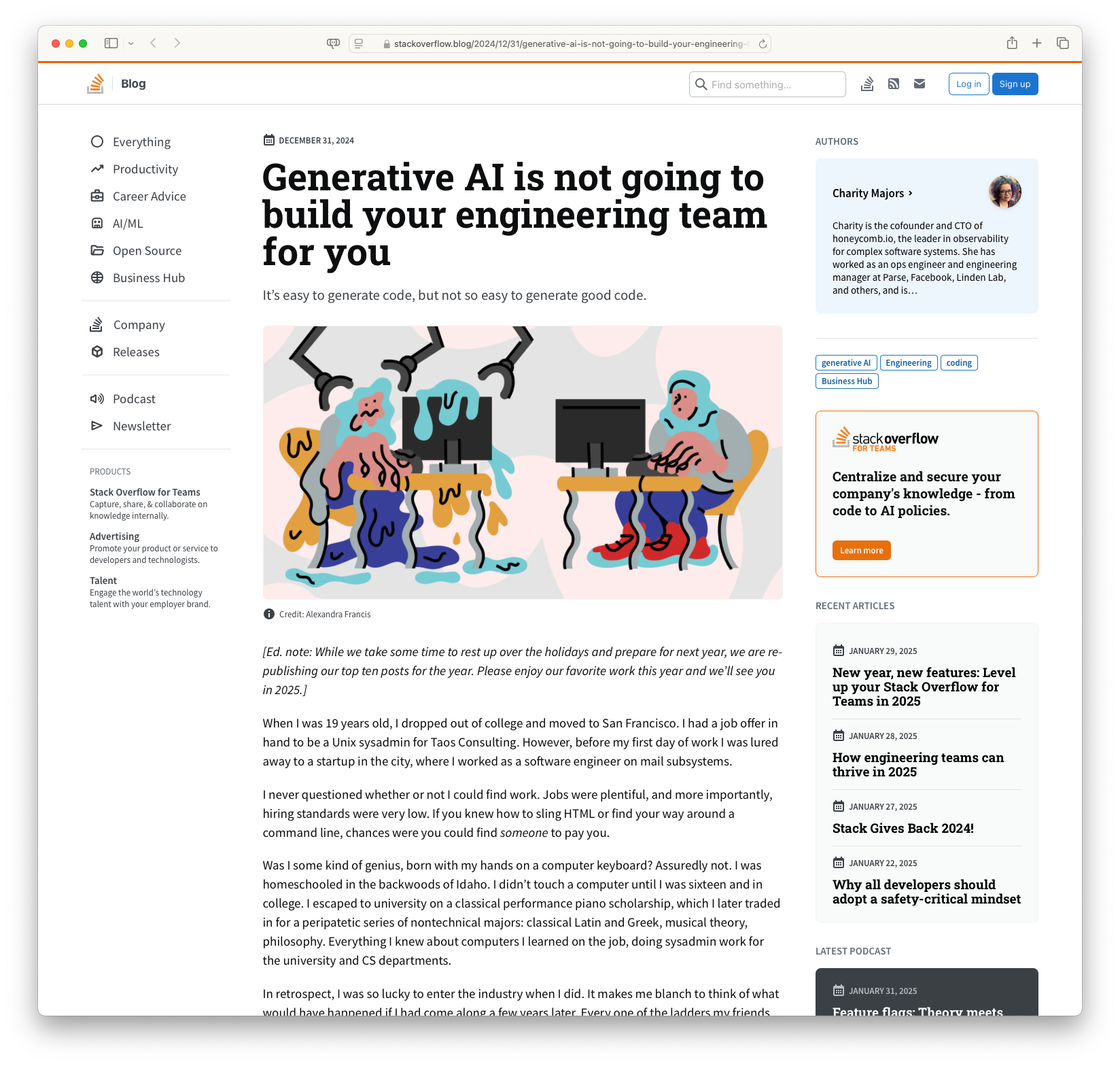 Generative AI is not going to build your engineering team for you