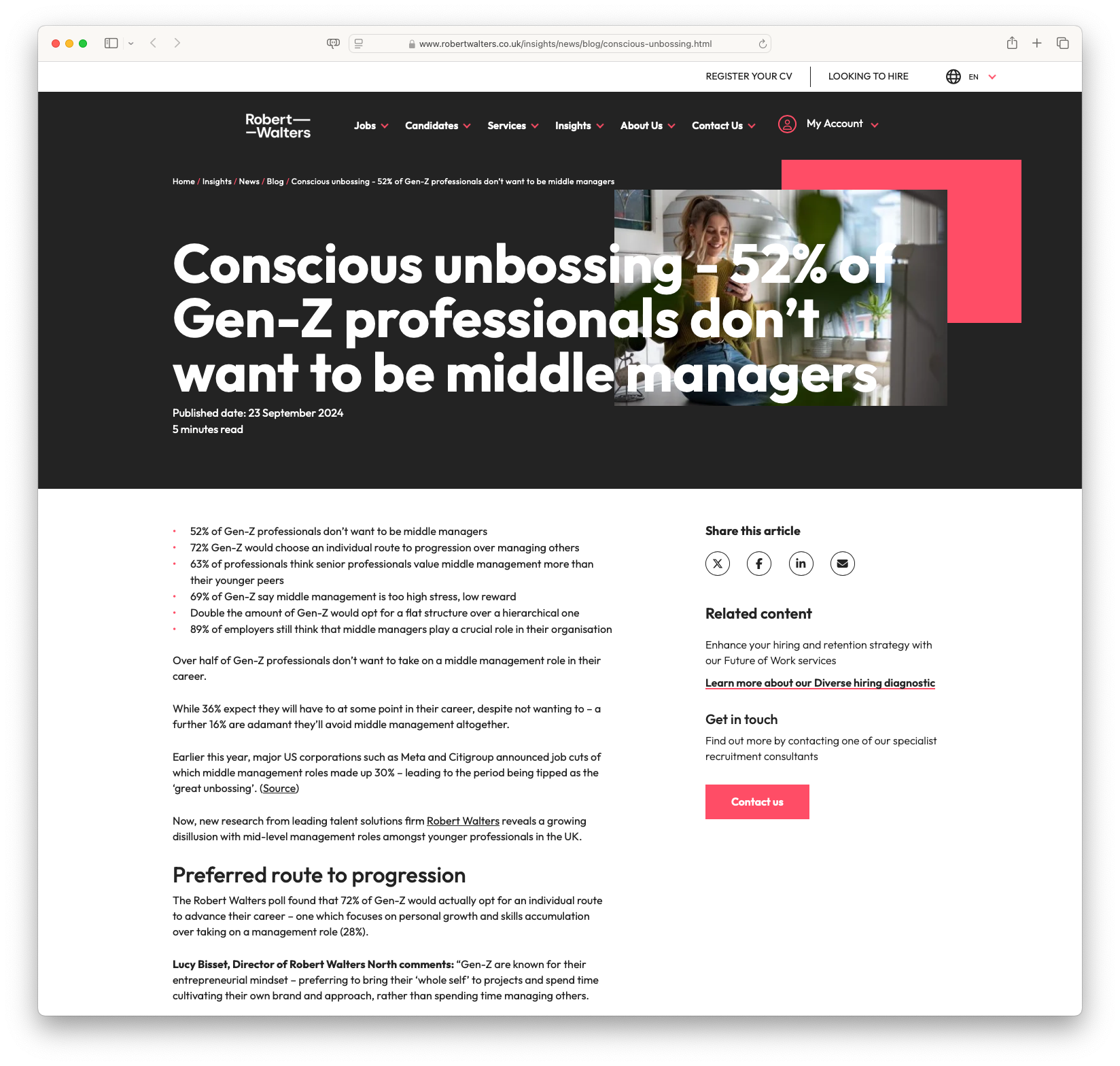 Conscious Unbossing: A Shift from Middle Management among Gen-Z