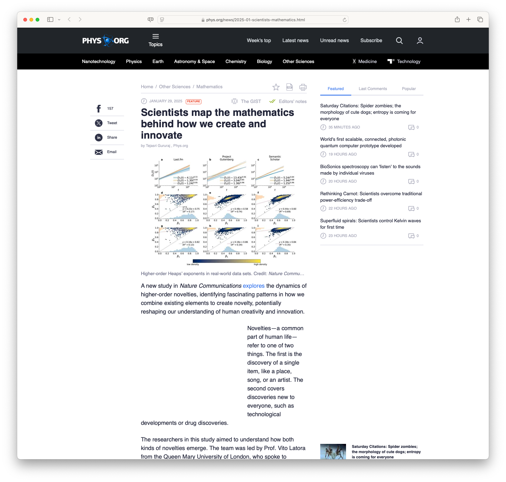 Scientists map the mathematics behind how we create and innovate