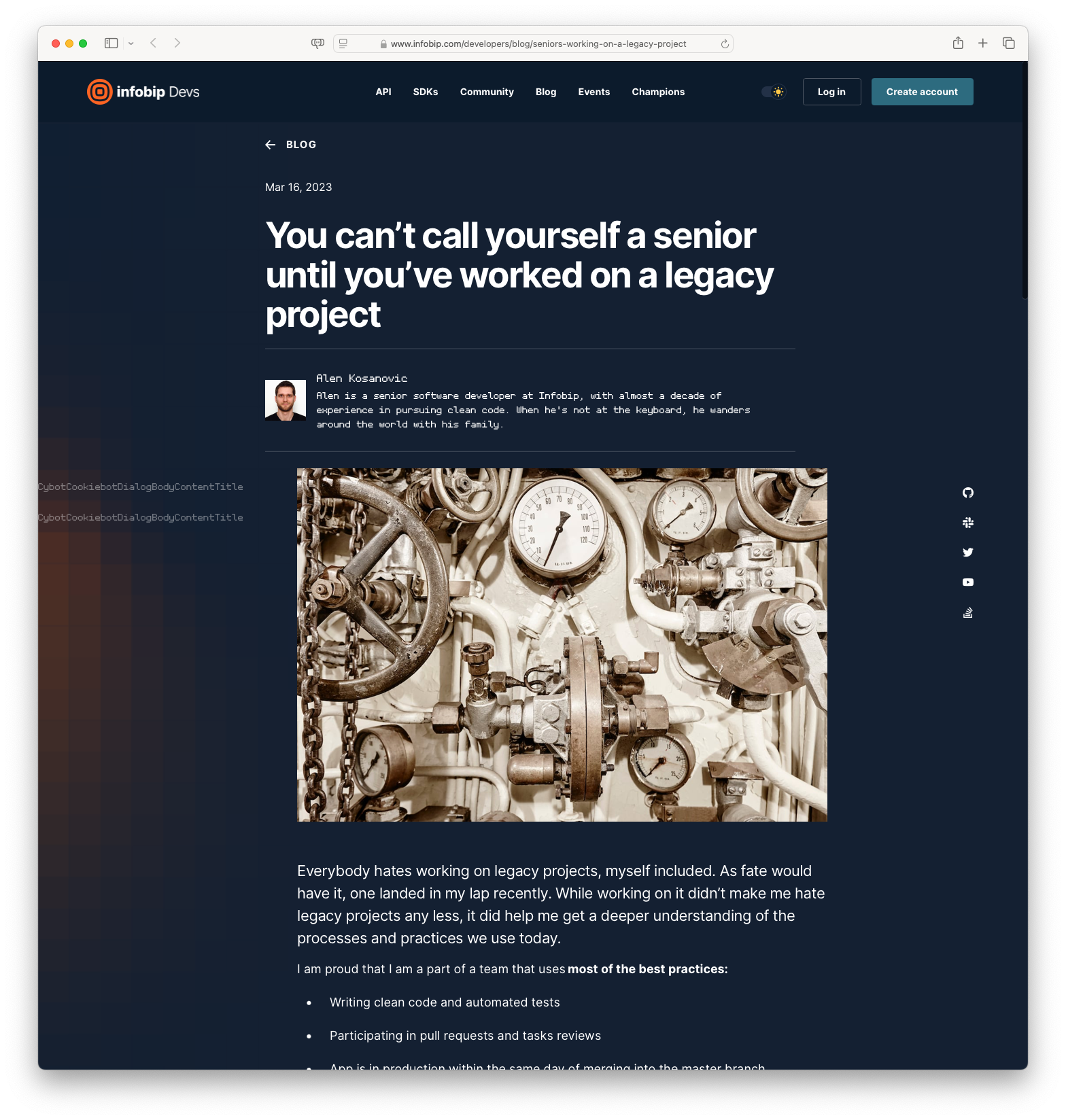 Don't Call Yourself a Senior Until You've Worked on a Legacy Project