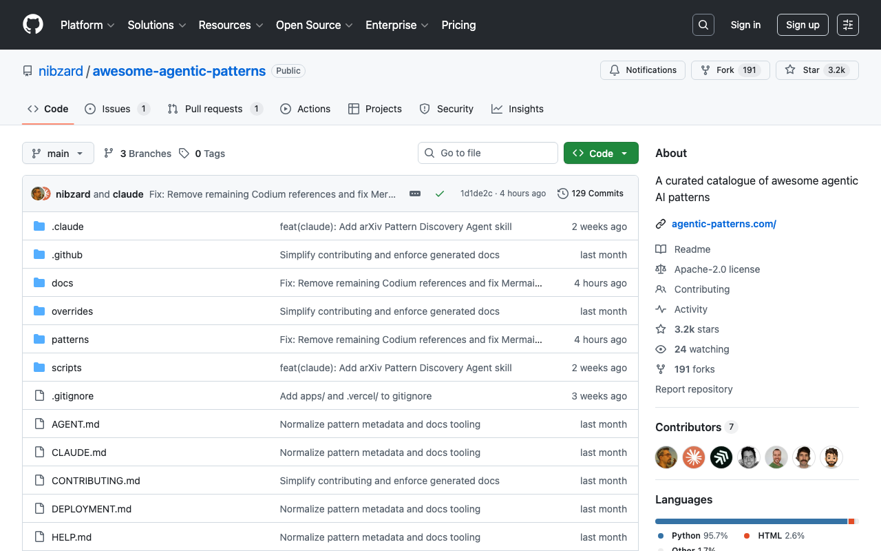 nibzard/awesome-agentic-patterns: A curated catalogue of agentic AI patterns