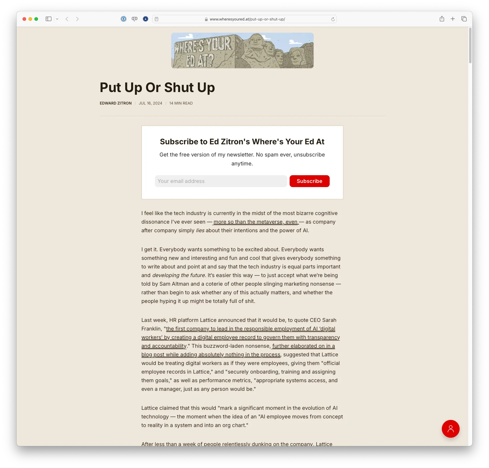 Put Up Or Shut Up