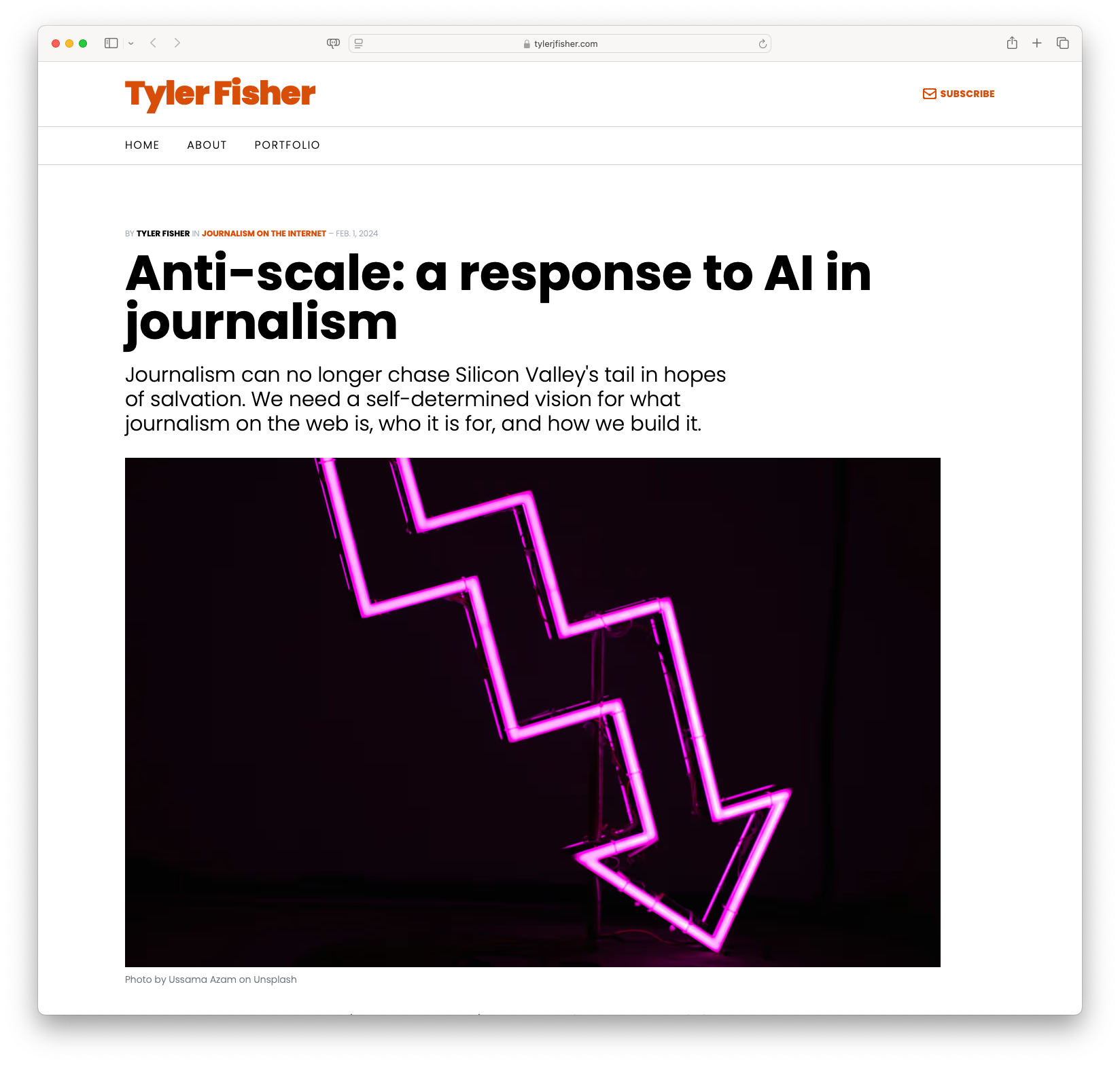 Anti-scale: a response to AI in journalism