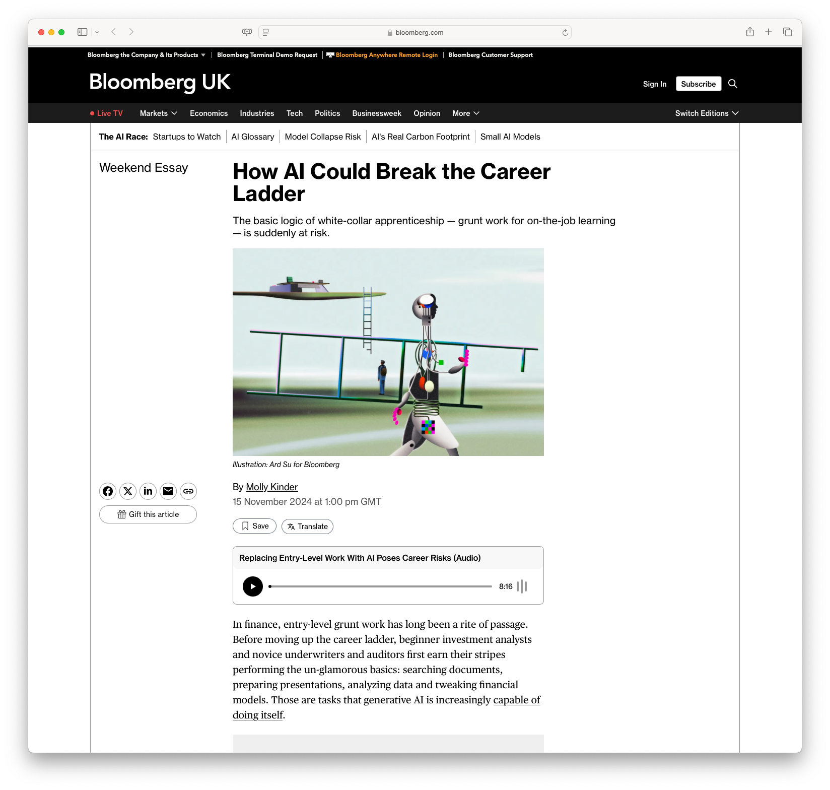 How AI Could Break the Career Ladder