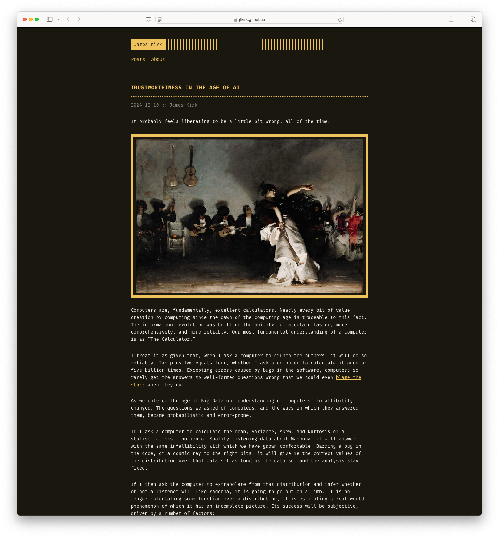 Trustworthiness in the Age of AI