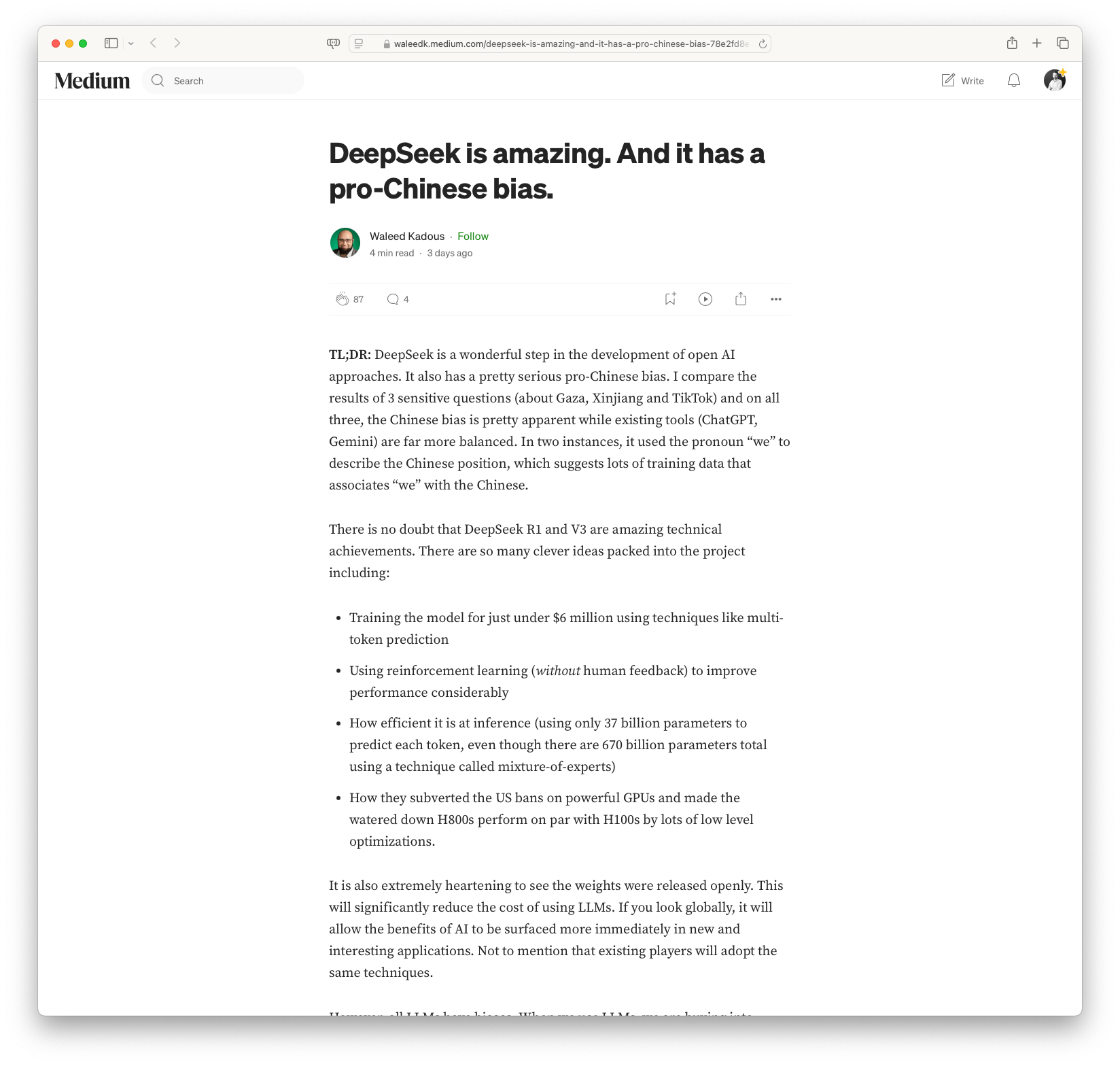 DeepSeek: A Technological Marvel with Underlying Biases