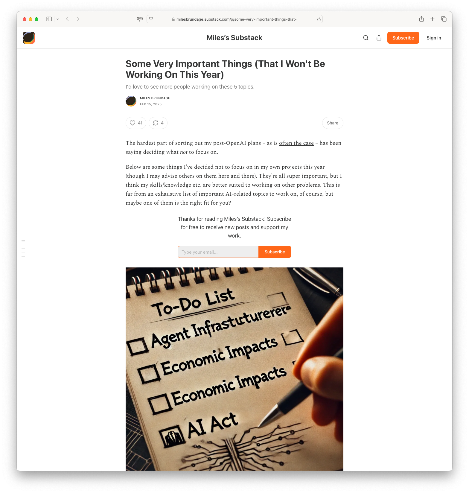 Some Very Important Things (That I Won't Be Working On This Year)