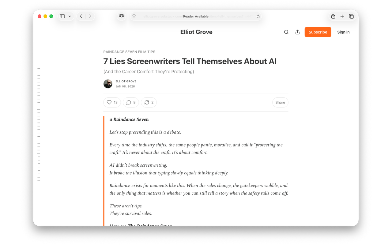 7 Lies Screenwriters Tell Themselves About AI
