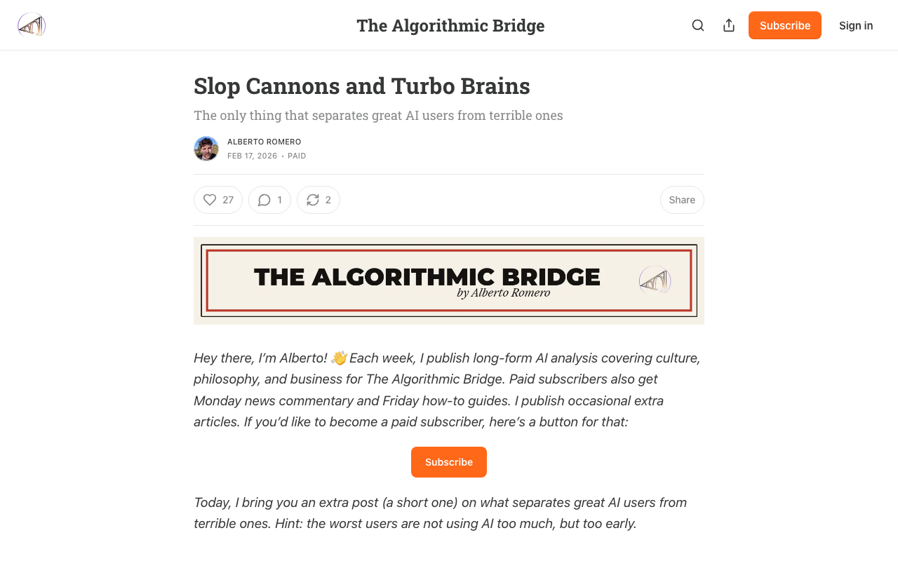 Slop Cannons and Turbo Brains