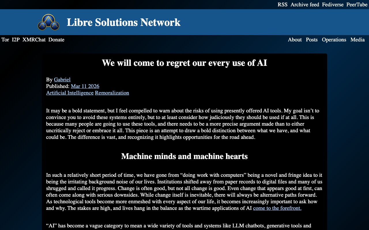 We will come to regret our every use of AI