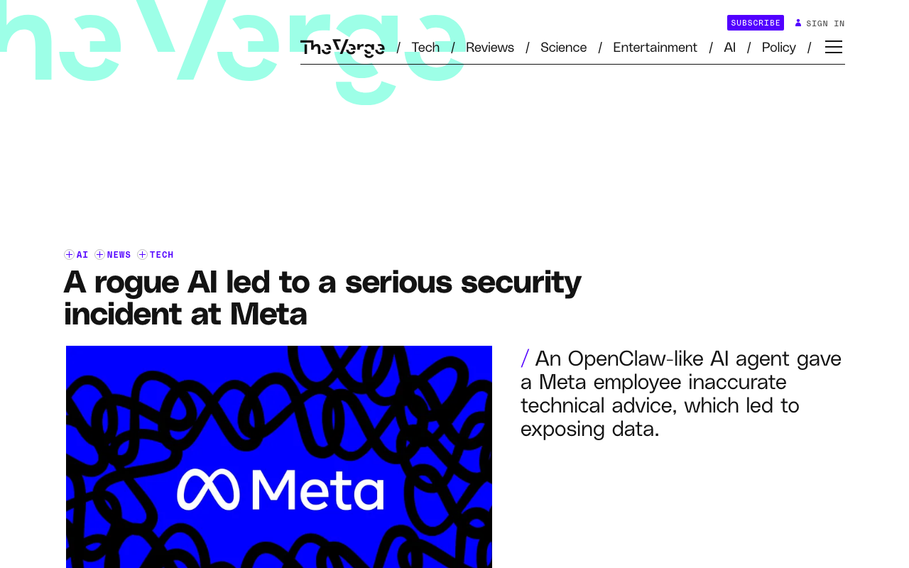A rogue AI led to a serious security incident at Meta