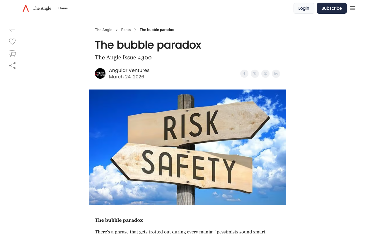 The bubble paradox