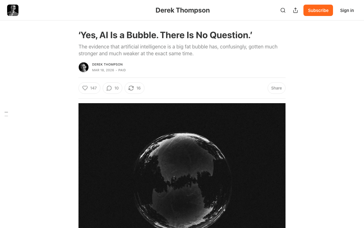 ‘Yes, AI Is a Bubble. There Is No Question.’