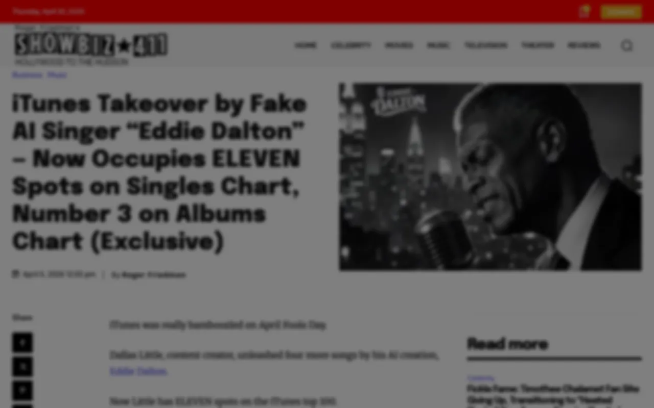 iTunes Takeover by Fake AI Singer 