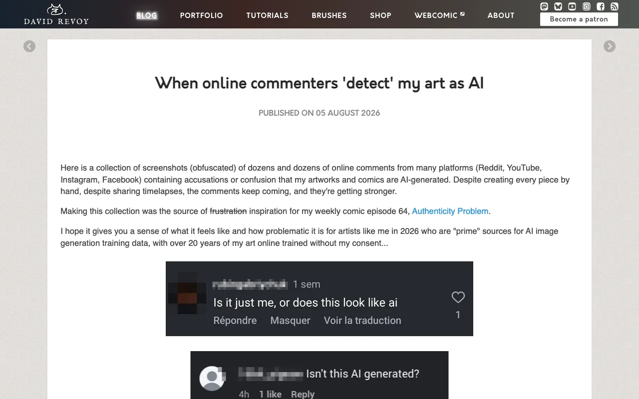 When online commenters 'detect' my art as AI