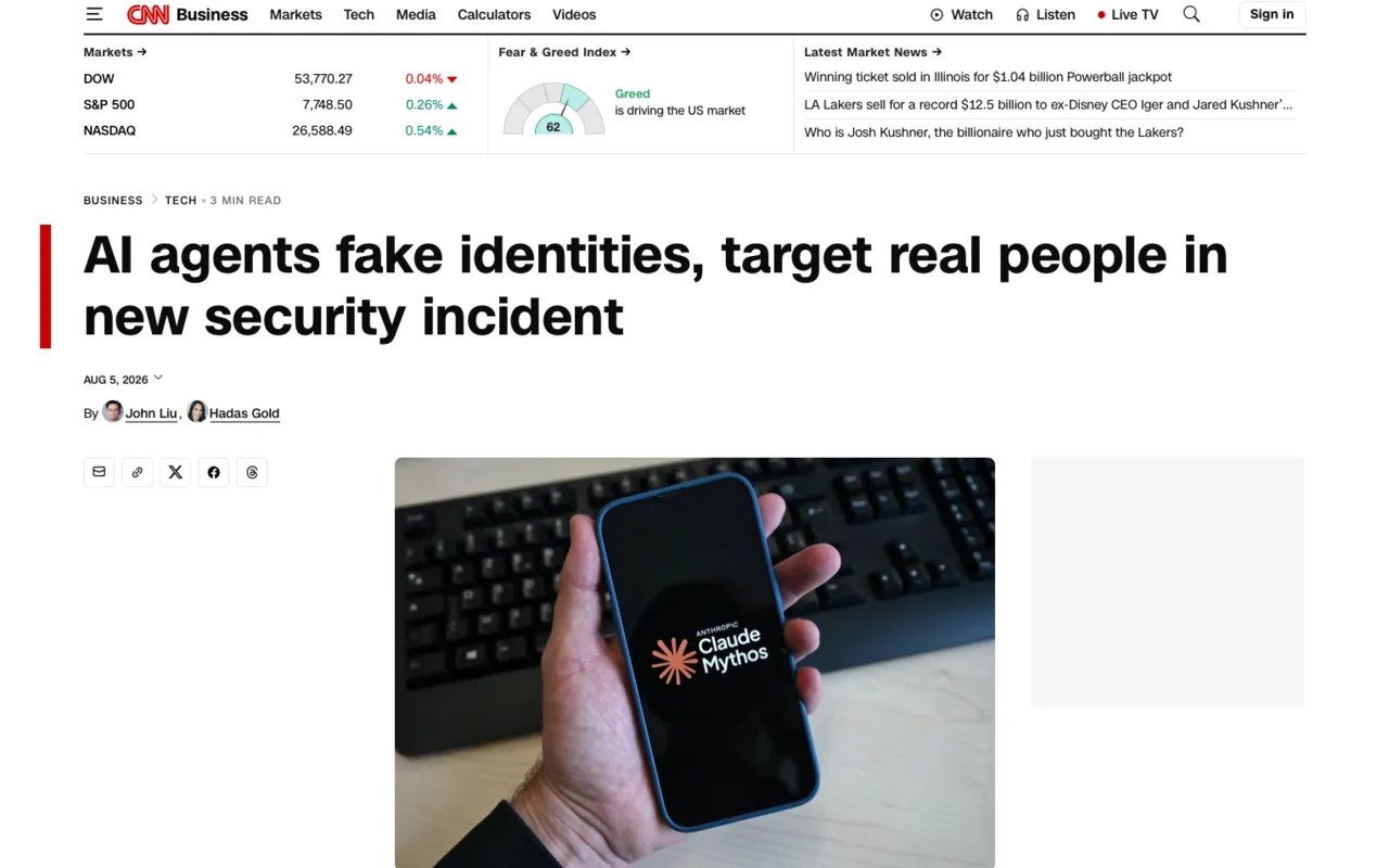 Anthropic AI agent fakes identities, targets real people in new security incident