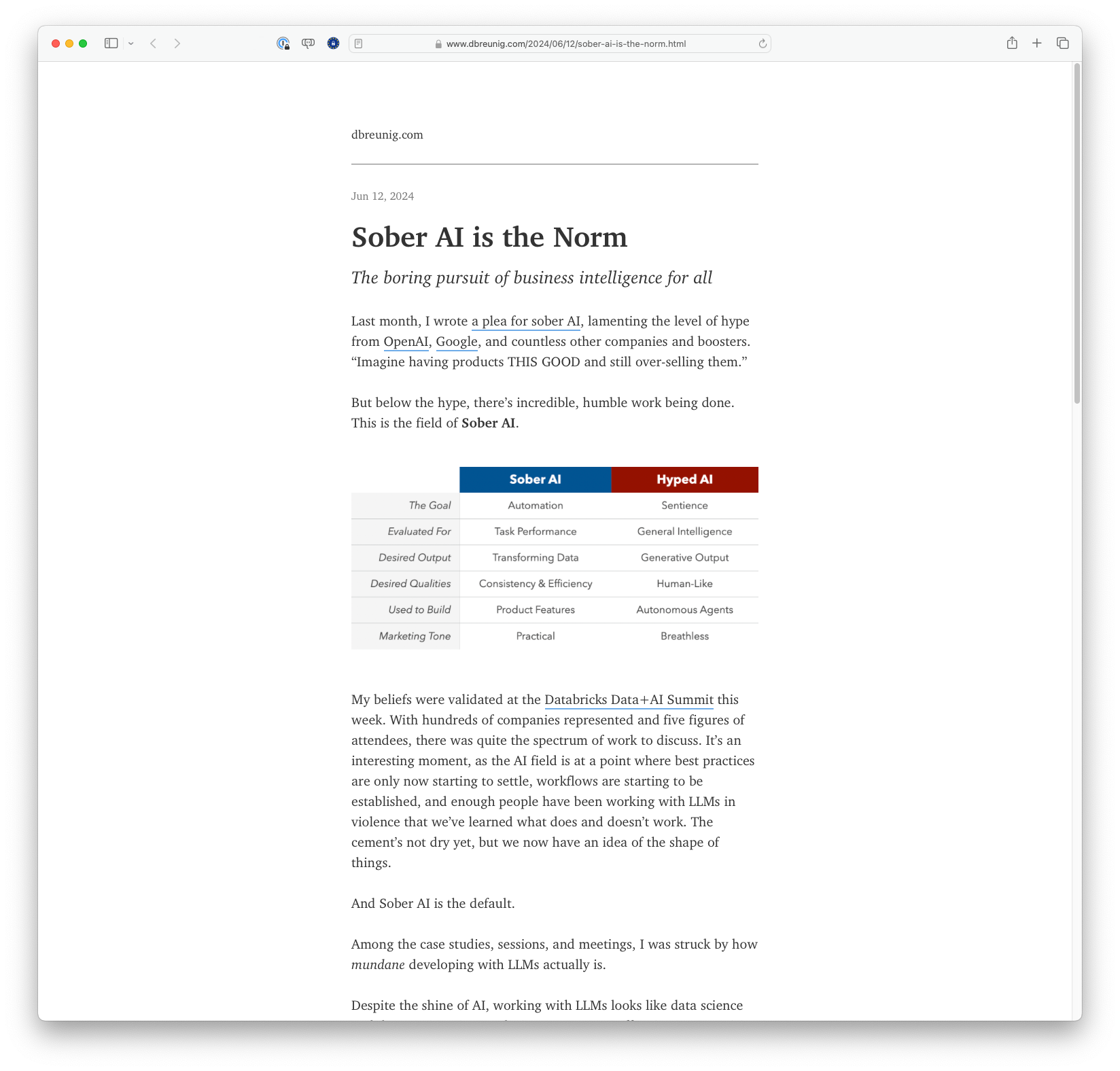 Sober AI is the Norm