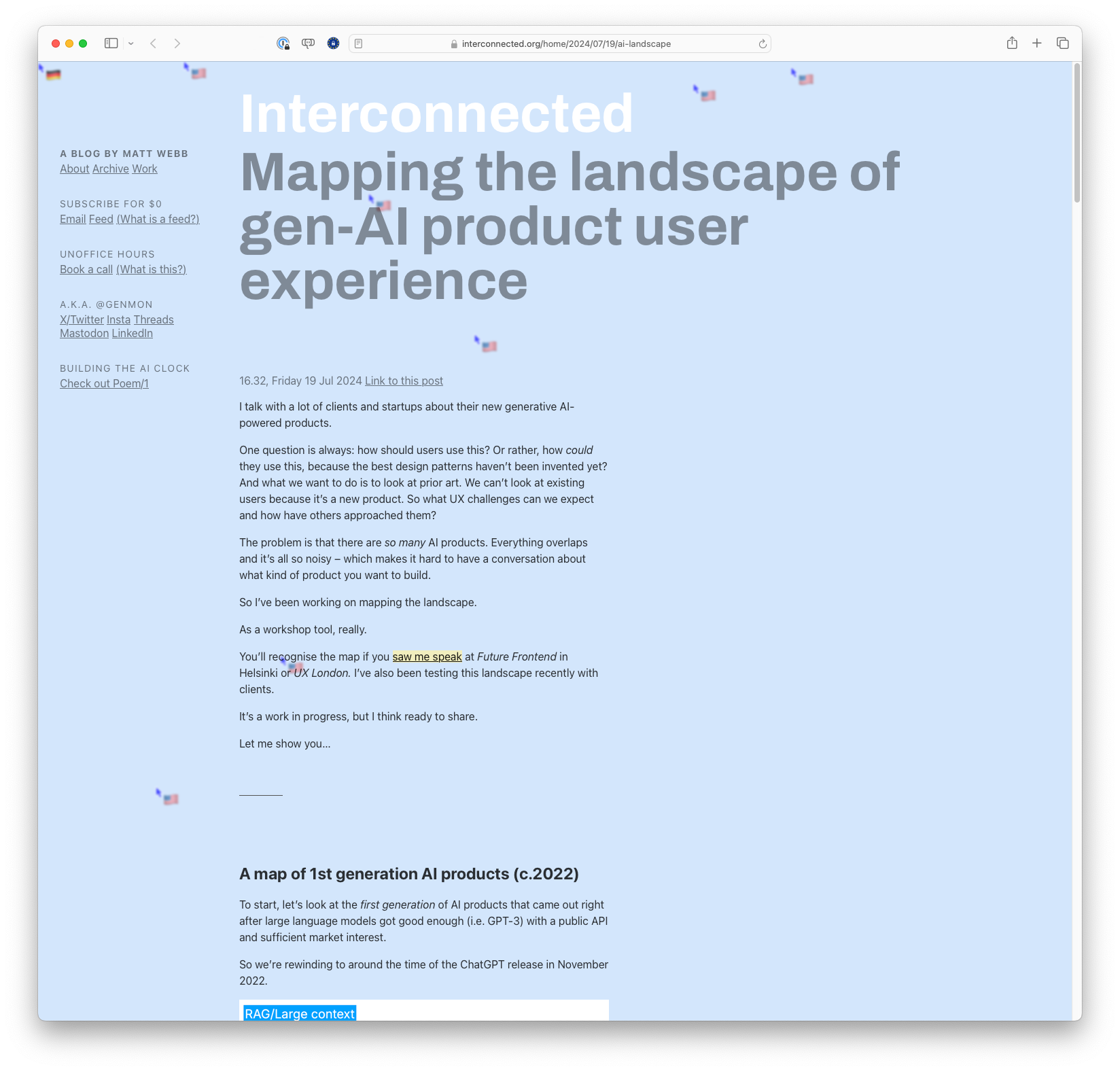 Mapping the landscape of gen-AI product user experience